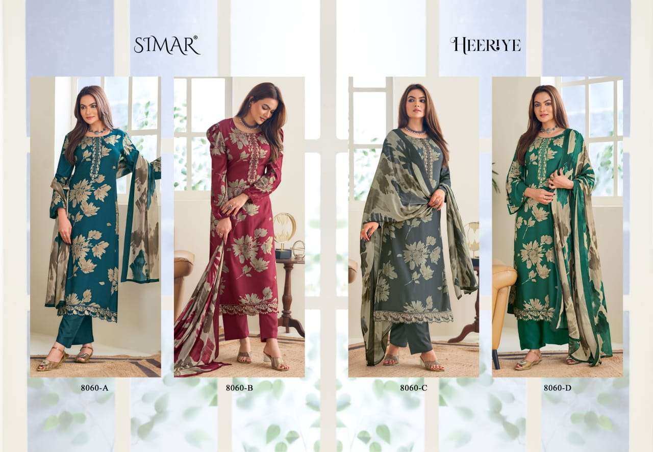 heeriye by glossy 8060 series winter special viscose pashmina salwar suits catalogue surat 