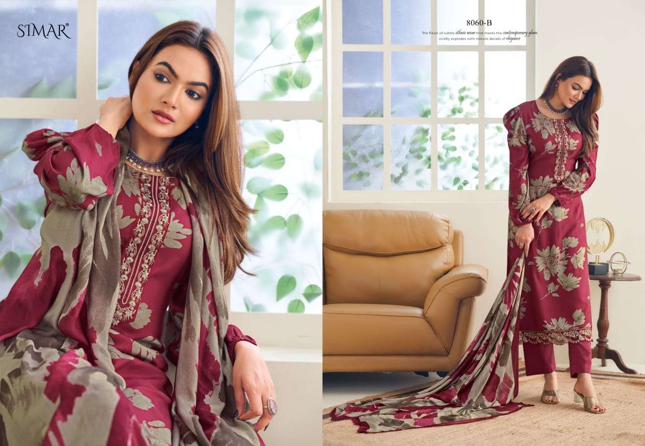 heeriye by glossy 8060 series winter special viscose pashmina salwar suits catalogue surat 