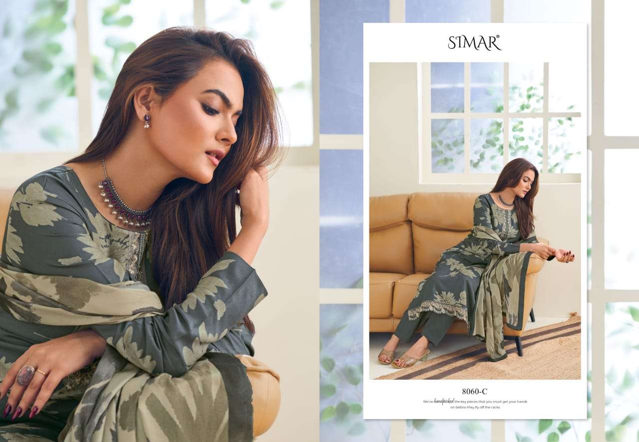 heeriye by glossy 8060 series winter special viscose pashmina salwar suits catalogue surat 
