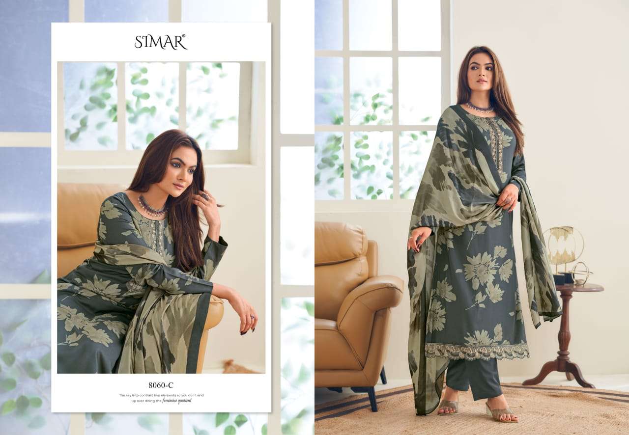 heeriye by glossy 8060 series winter special viscose pashmina salwar suits catalogue surat 