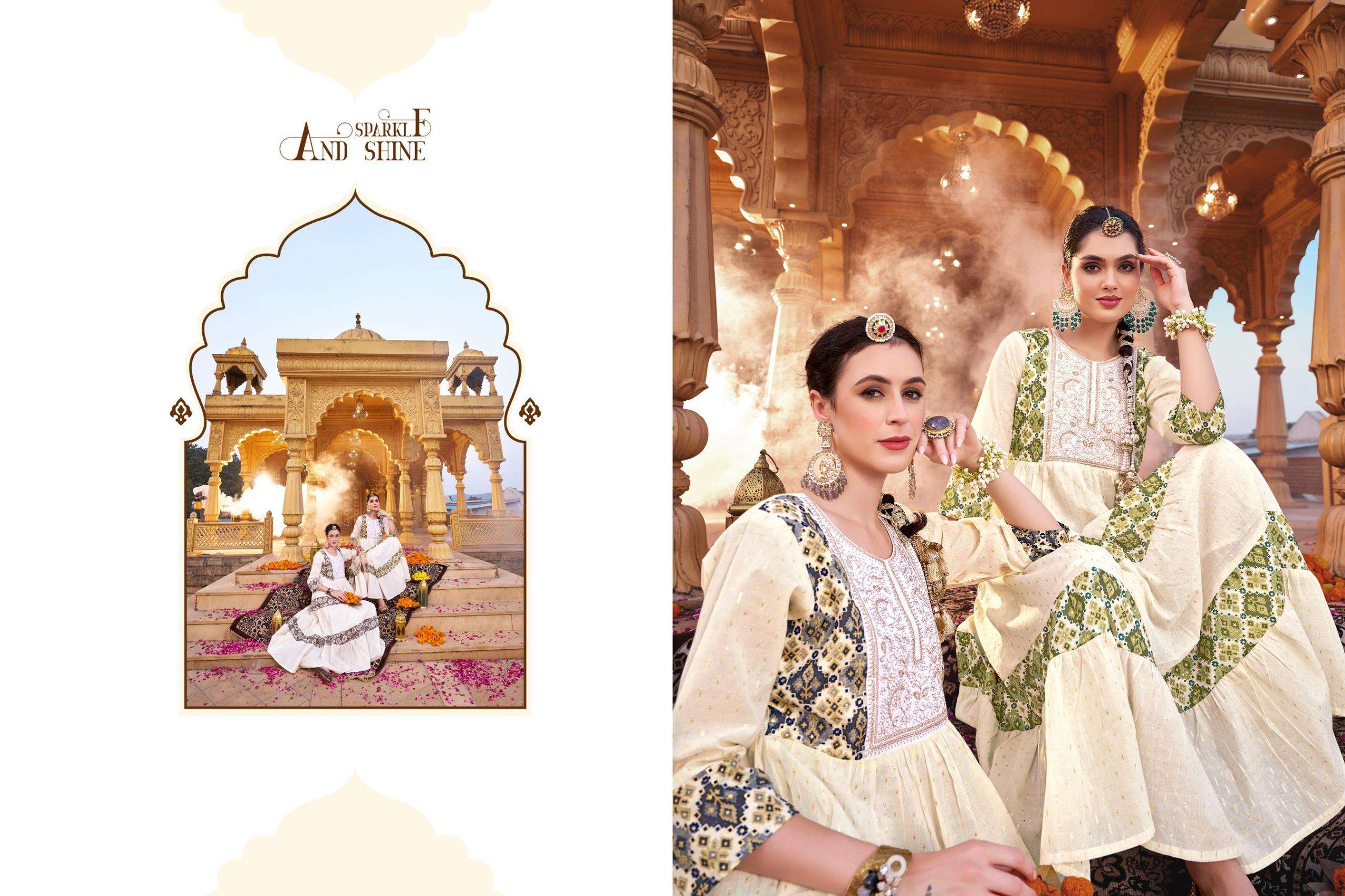 kasturi by poonam designer 1001-1004 series fancy look gown style designer kurtis catalogue online wholesale surat 