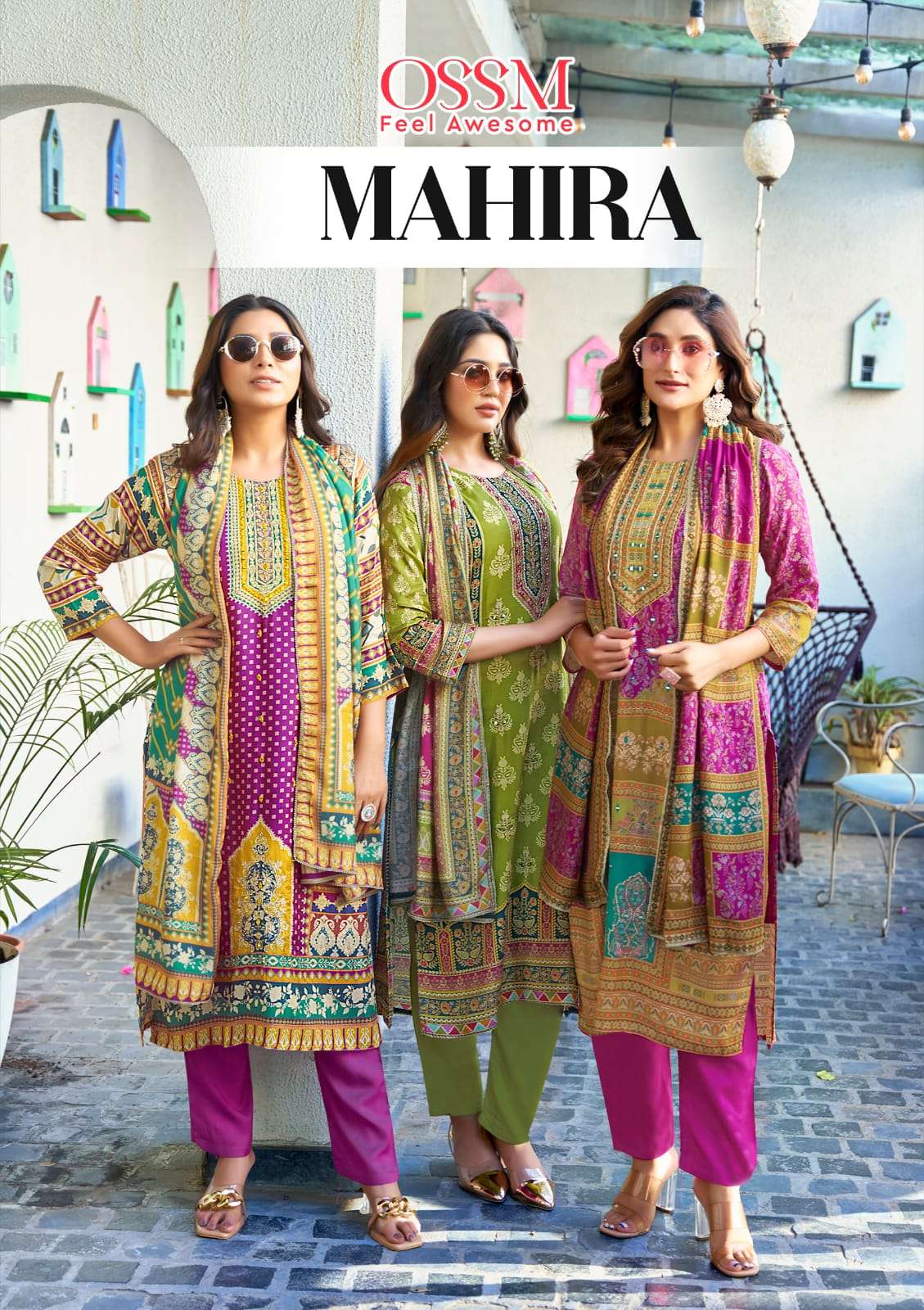 mahira by ossm 1001-1005 series party wear designer kurtis catalogue wholesale collection surat