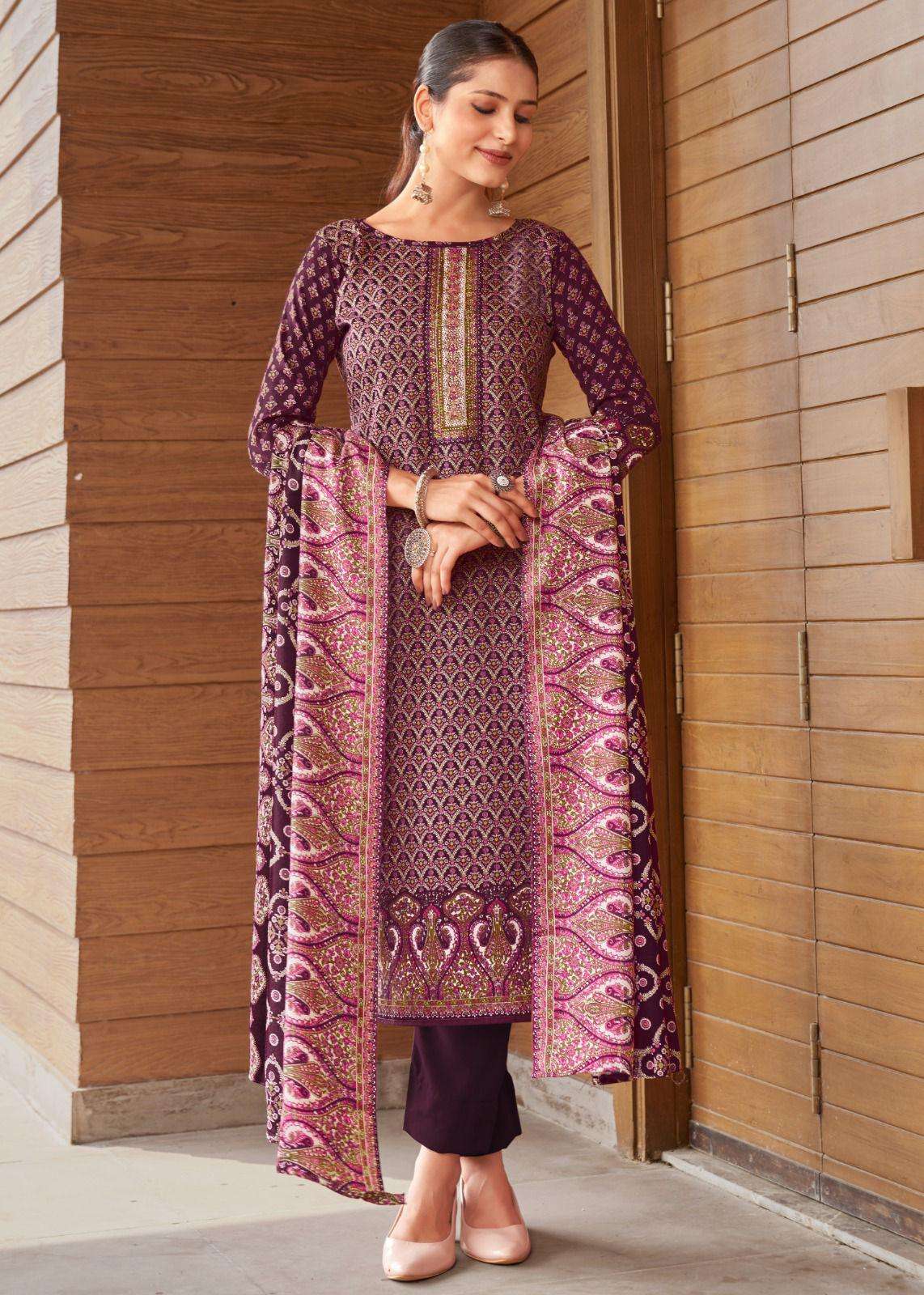 nargis by roli moli creation 2001-2008 series unstich designer pashmina dress material catalogue wholesale collection surat 