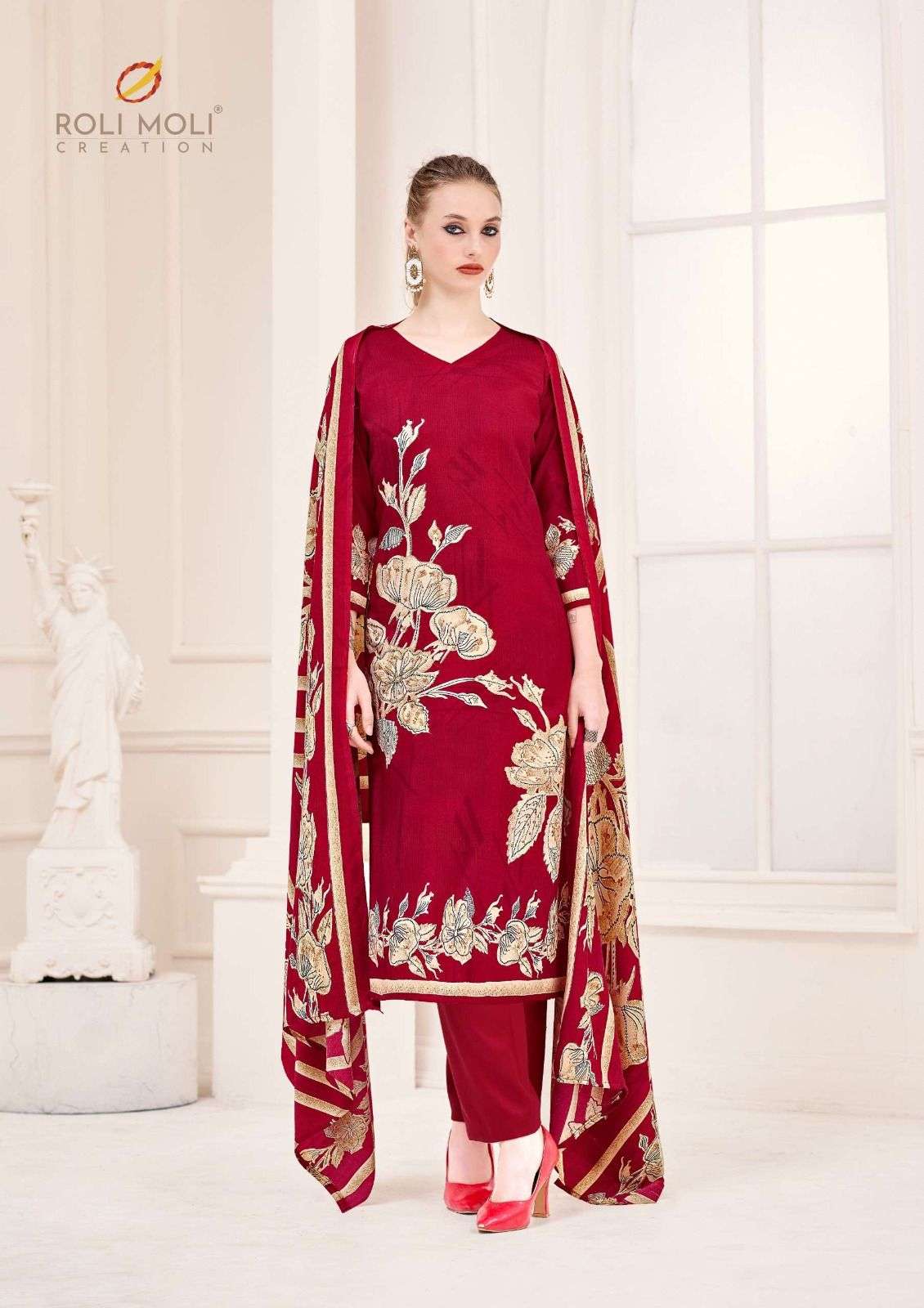 nusrat by roli moli creation 1001-1008 series winter designer pashmina salwar kameez catalogue online best rate surat