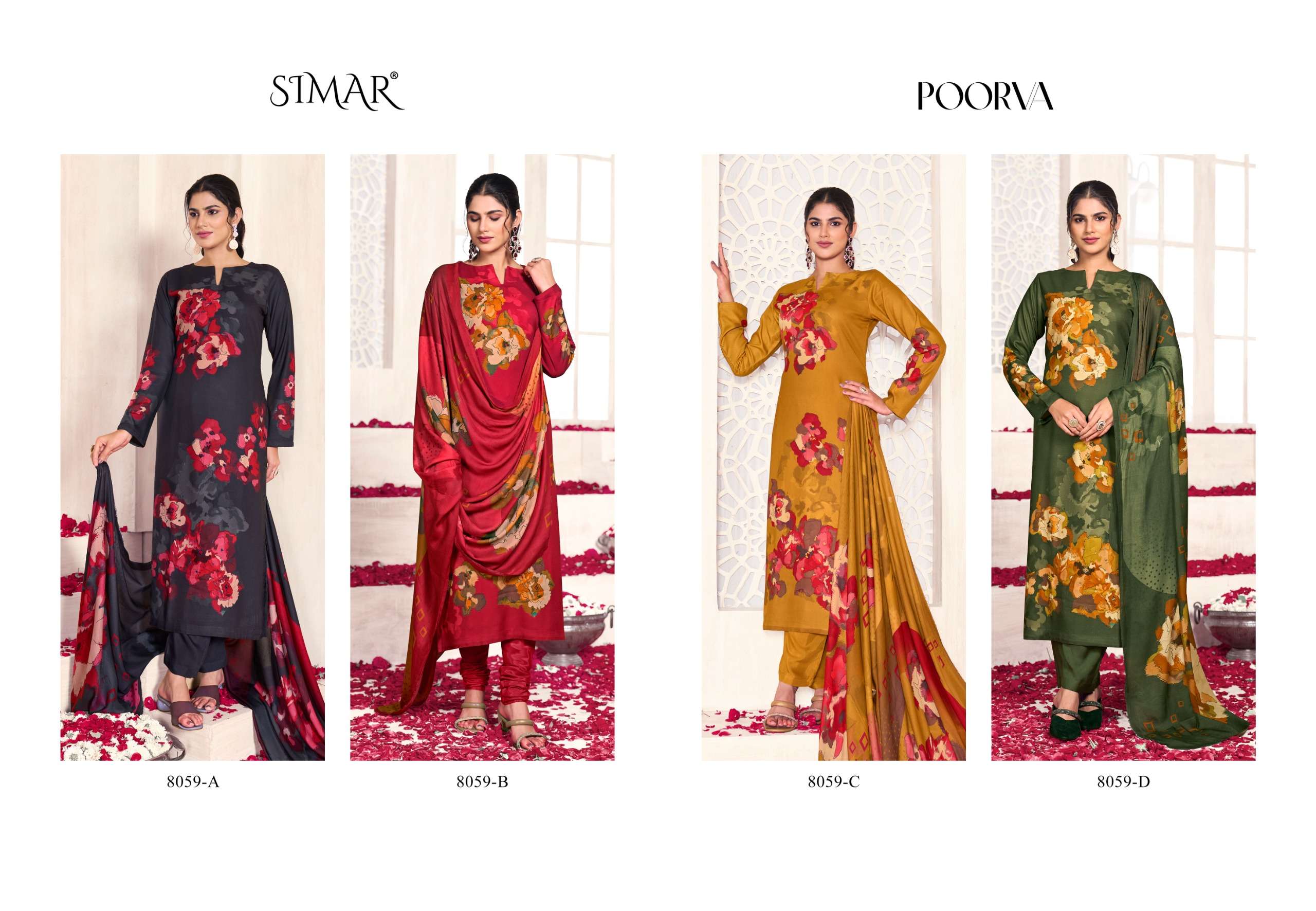 poorva by glossy simar pure viscose pashmina salwar kameez wholesale price surat online market