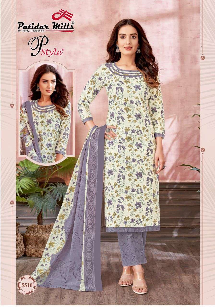 pstyle vol-55 by patidar mills 5501-5516 printed salwar suits catalogue buy online wholesale market surat 
