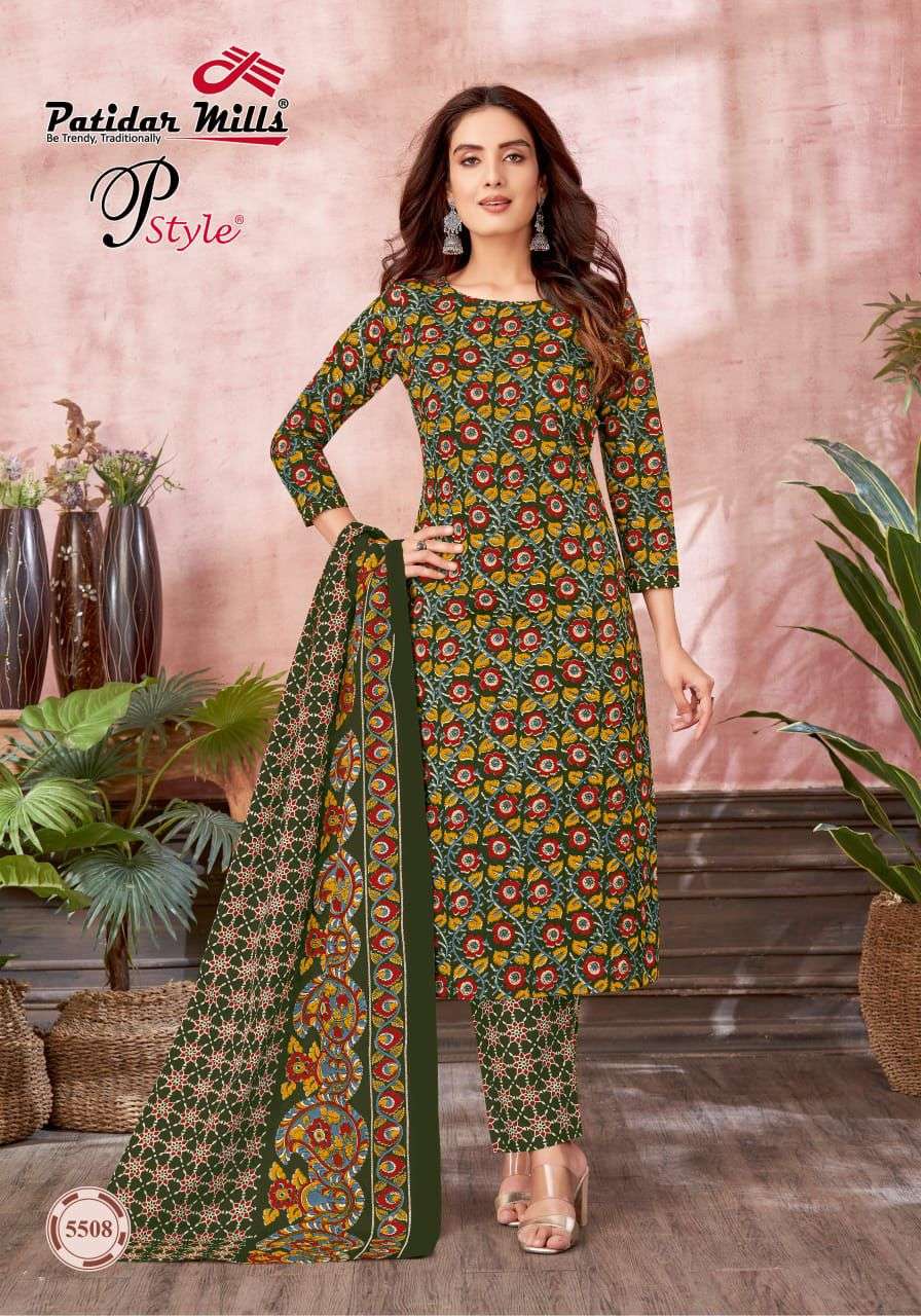 pstyle vol-55 by patidar mills 5501-5516 printed salwar suits catalogue buy online wholesale market surat 