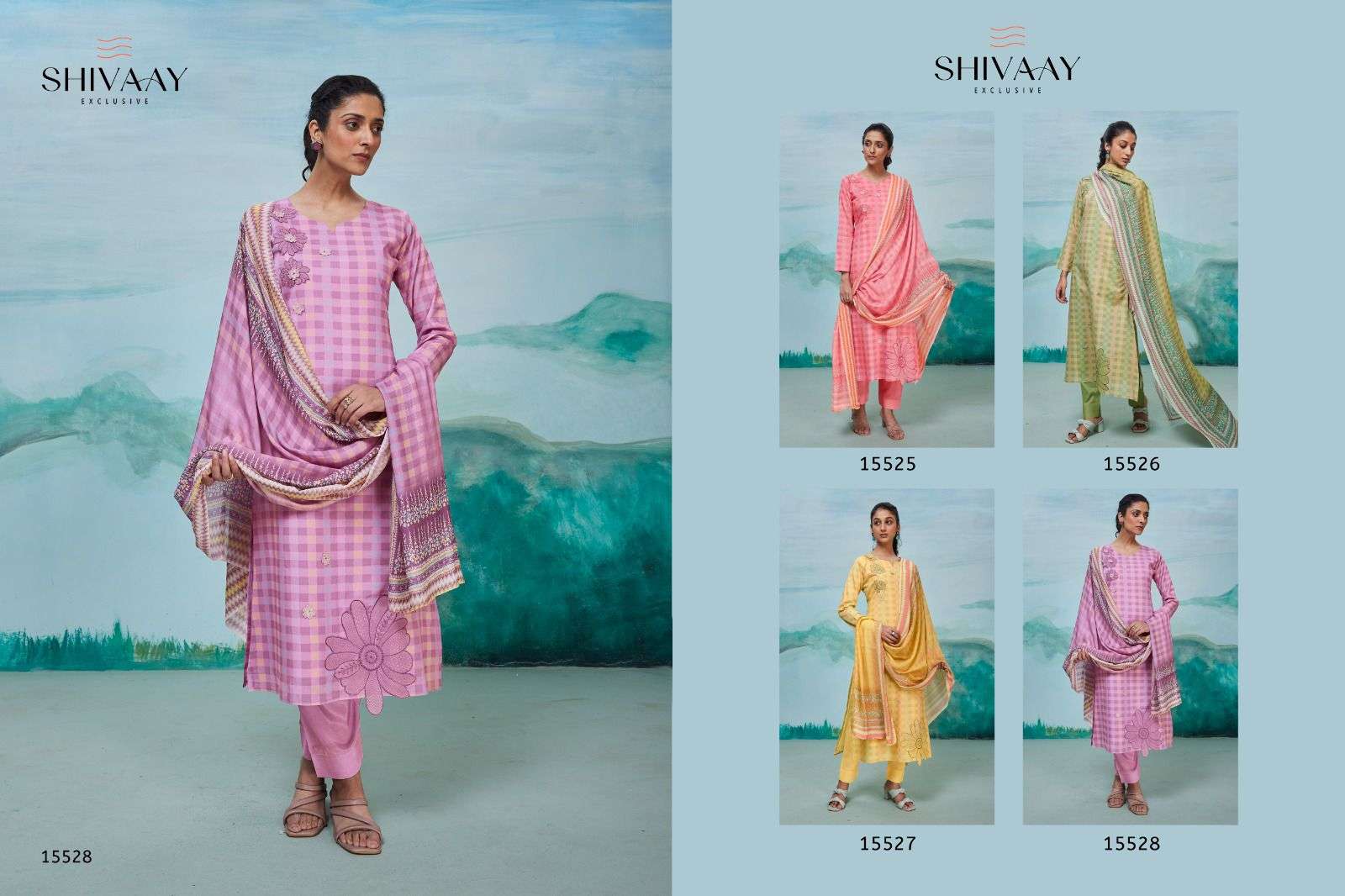 riana by shivaay 15525-15528 series pure lawn cotton salwar kameez catalogue online best rate surat