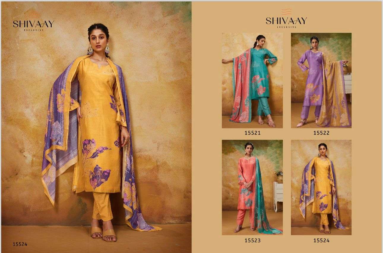 safar by shivaay 15521-15524 series digital print with handwork viscose muslin suits catalogue surat