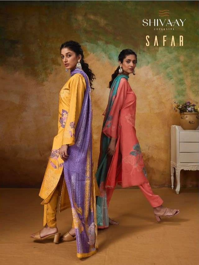 safar by shivaay 15521-15524 series digital print with handwork viscose muslin suits catalogue surat