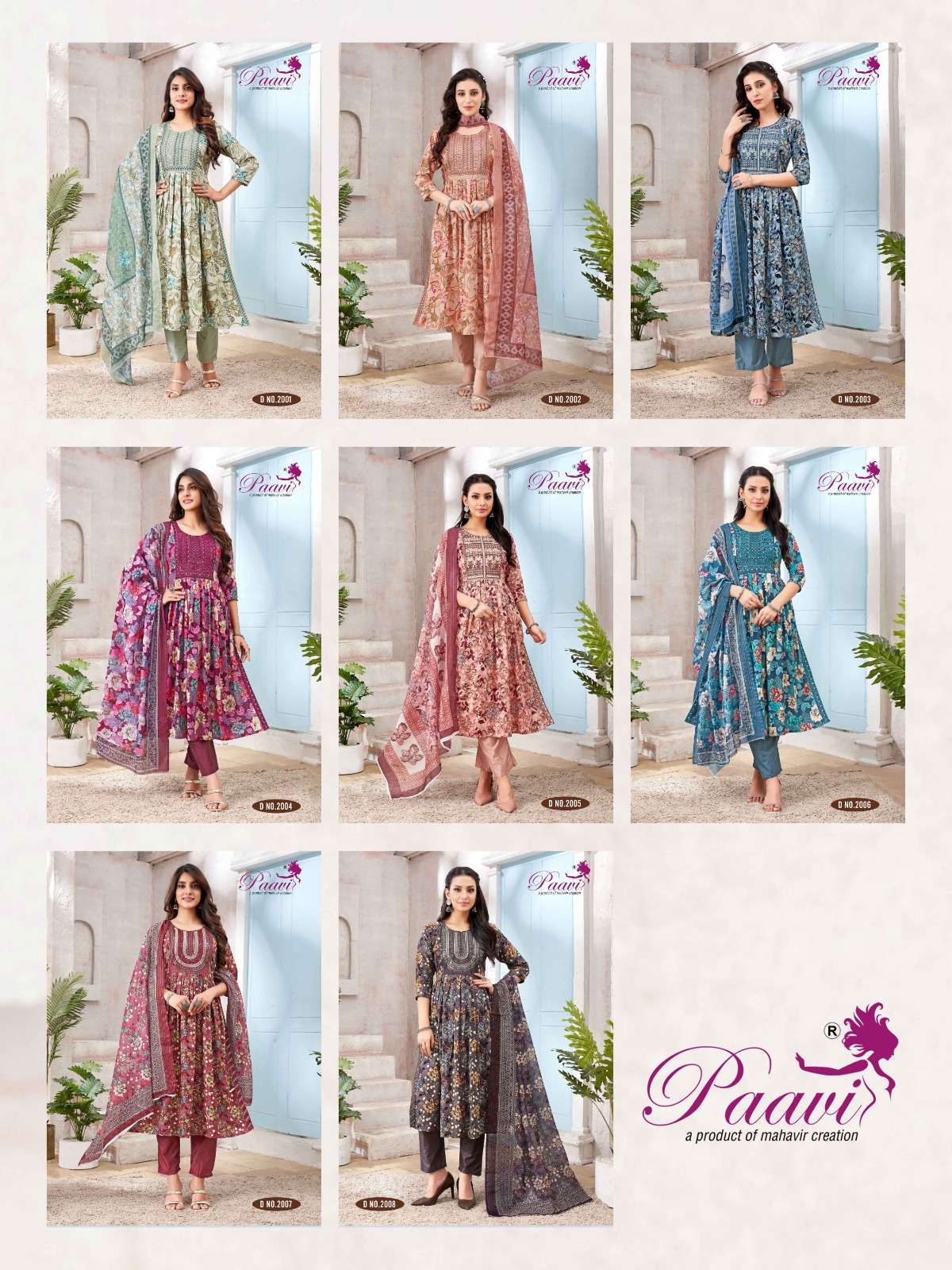 saheli vol-2 by paavi 2001-2008 series rayon designer daily wear designer kurtis catalogue latest design 2024
