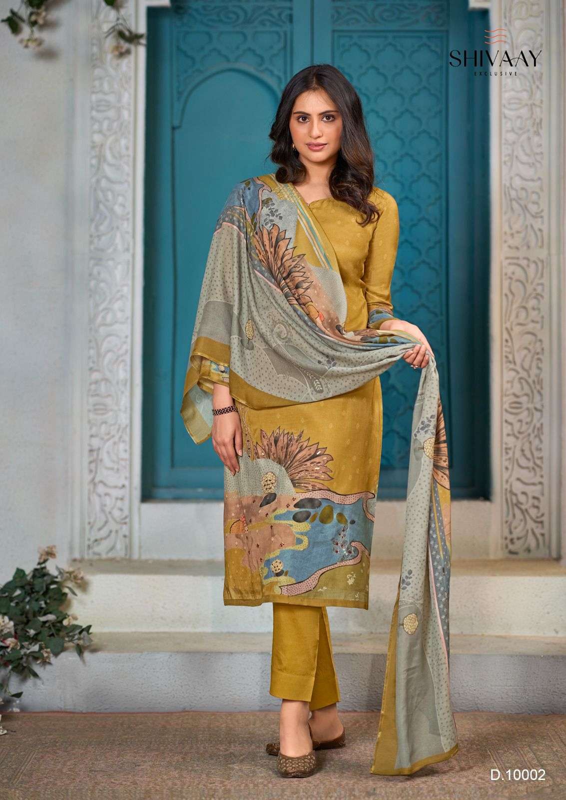 tarana by shivaay 1001-1004 series latest designer viscose muslin salwar suits catalogue wholesale price surat