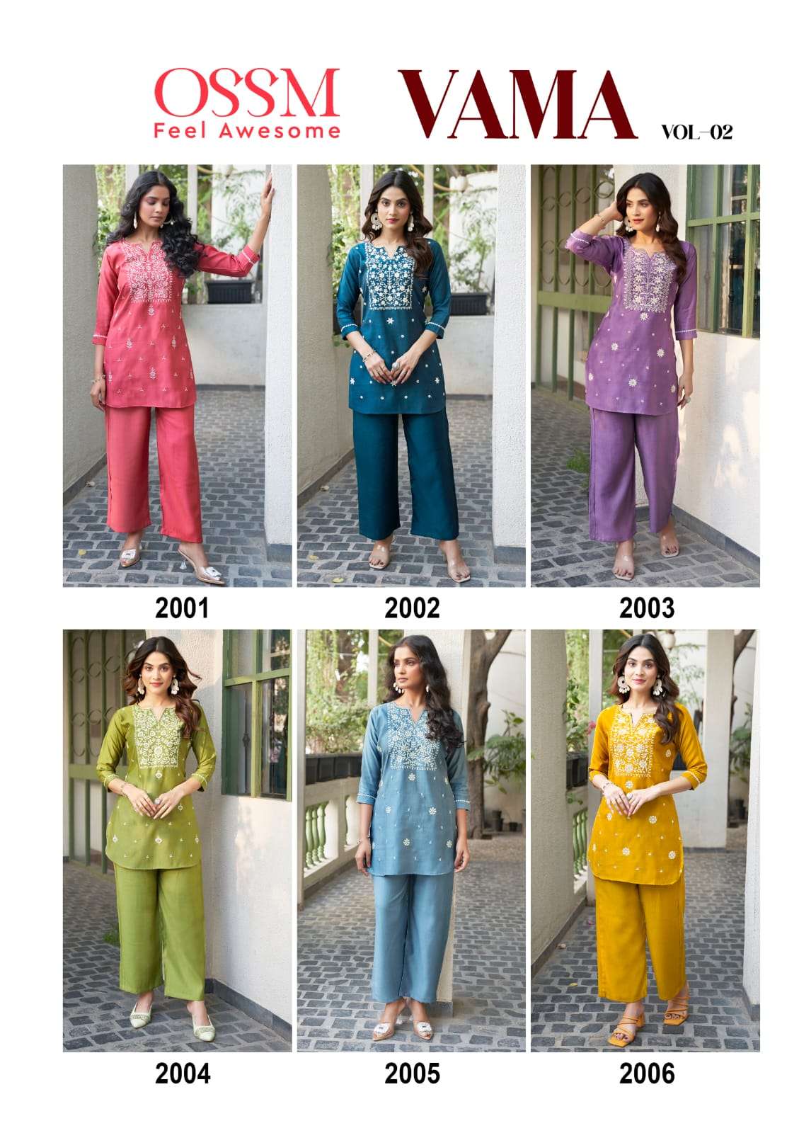 vama vol-2 by ossm 2001-2006 series viscose vetican silk designer cord set online wholesale collection surat 