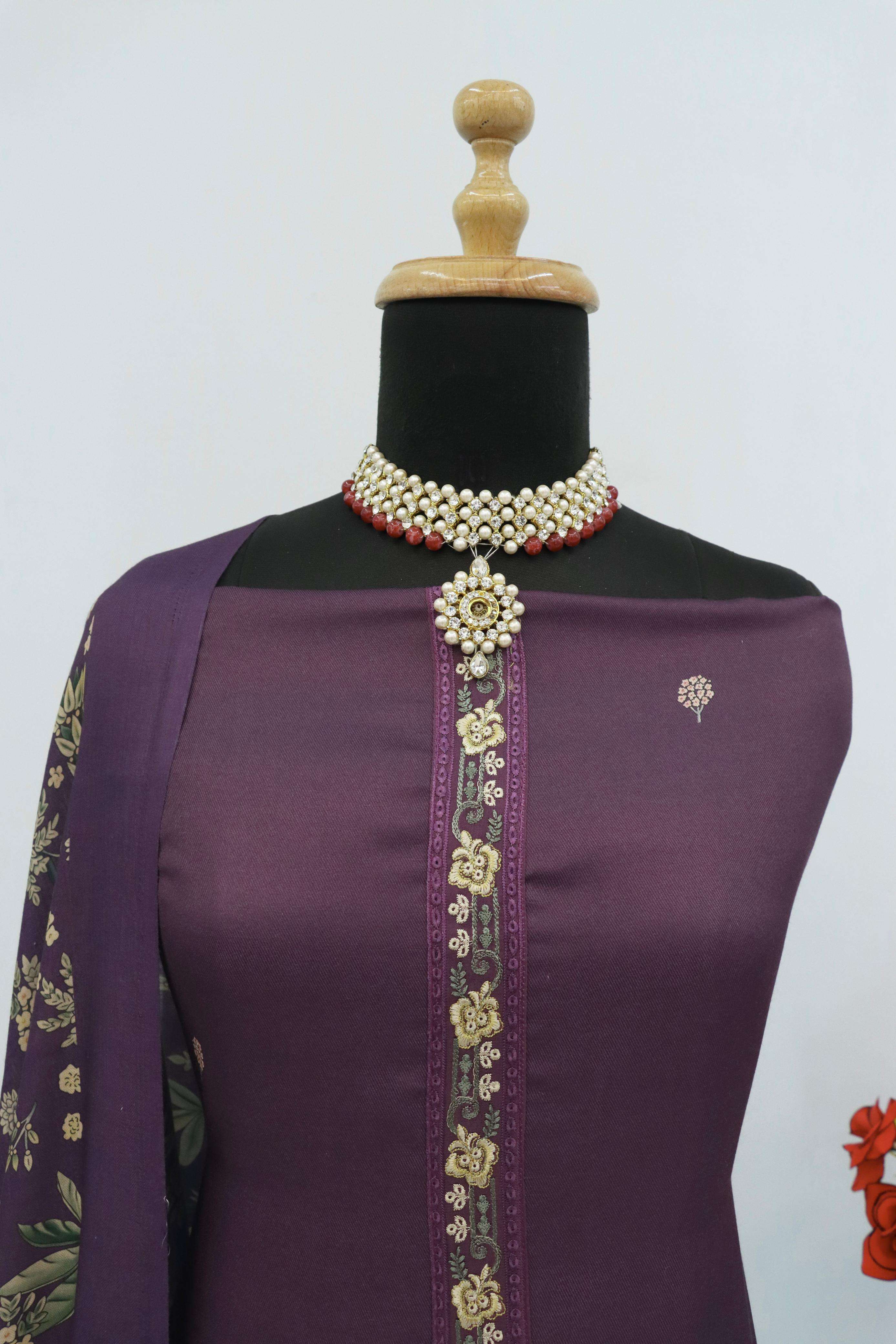 winter collection by shurooq fancy designer viscose pashmina salwar suits catalogue wholesale surat 