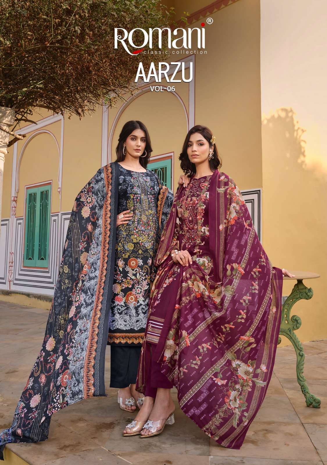 aarzu vol-6 by romani premium soft cotton salwar kameez latest catalogue wholesale collection surat 