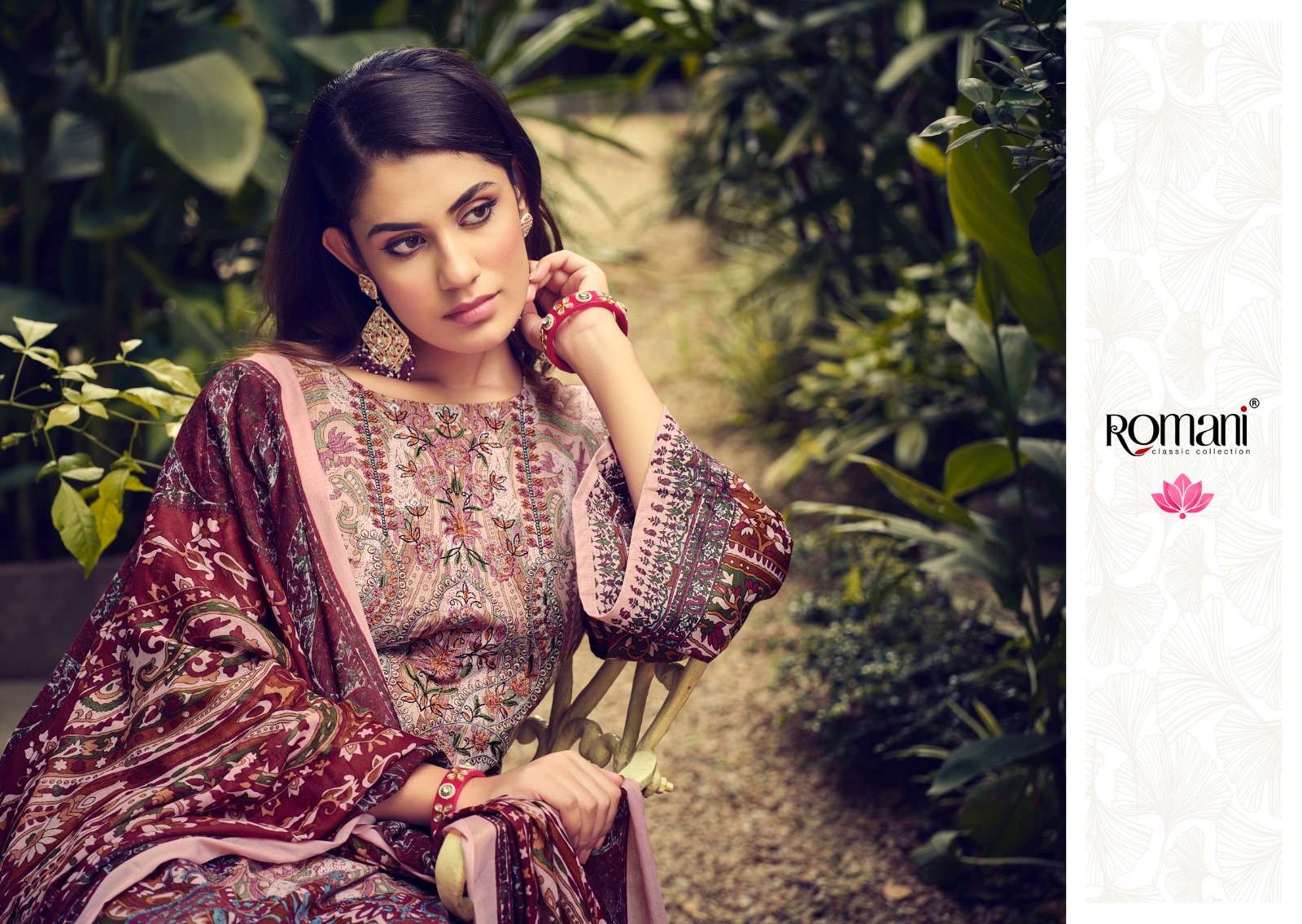 aarzu vol-7 by romani digital print with heavy embroidery work soft cotton suits catalogue wholesaler surat 