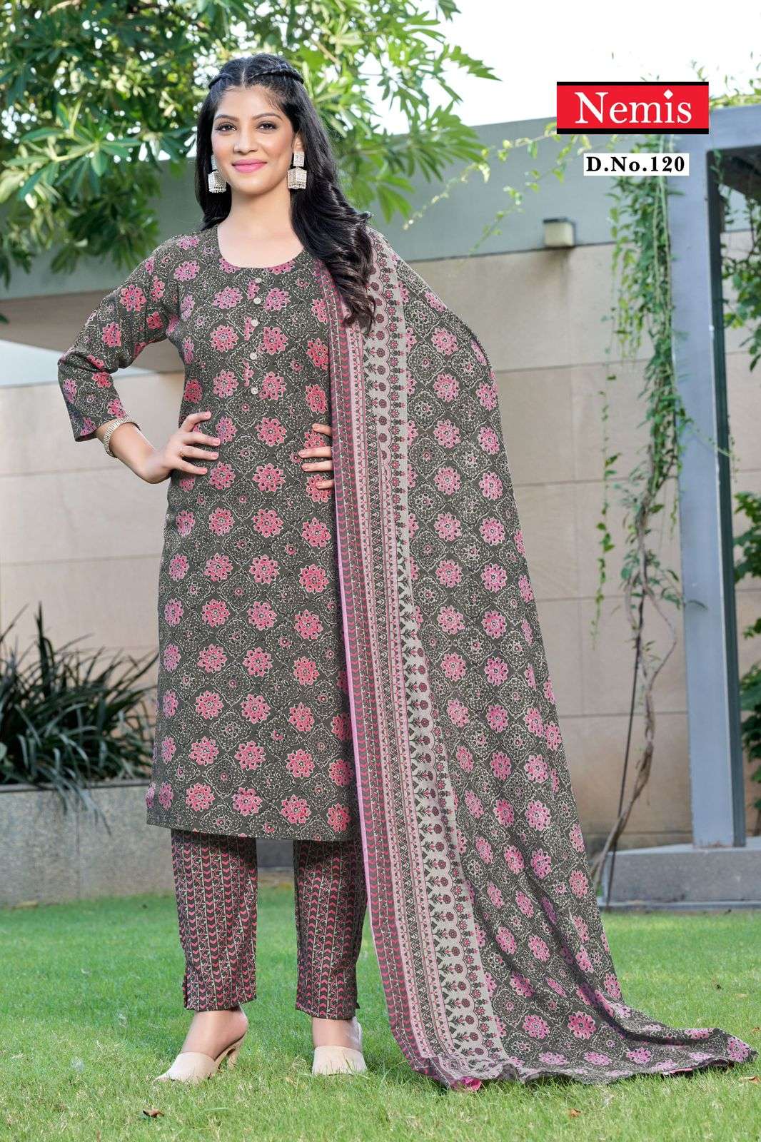 aashiya by nemis 112-123 series cotton printed designer readymade salwar suits catalogue wholesaler surat 