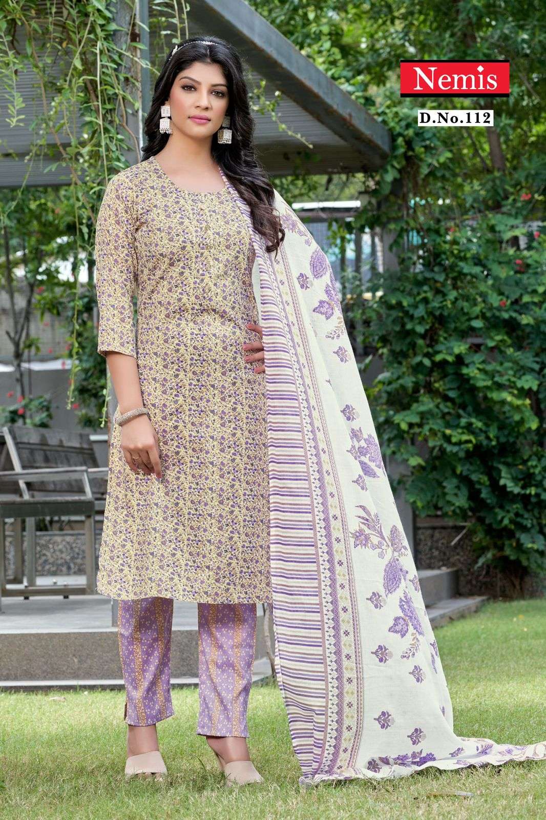 aashiya by nemis 112-123 series cotton printed designer readymade salwar suits catalogue wholesaler surat 