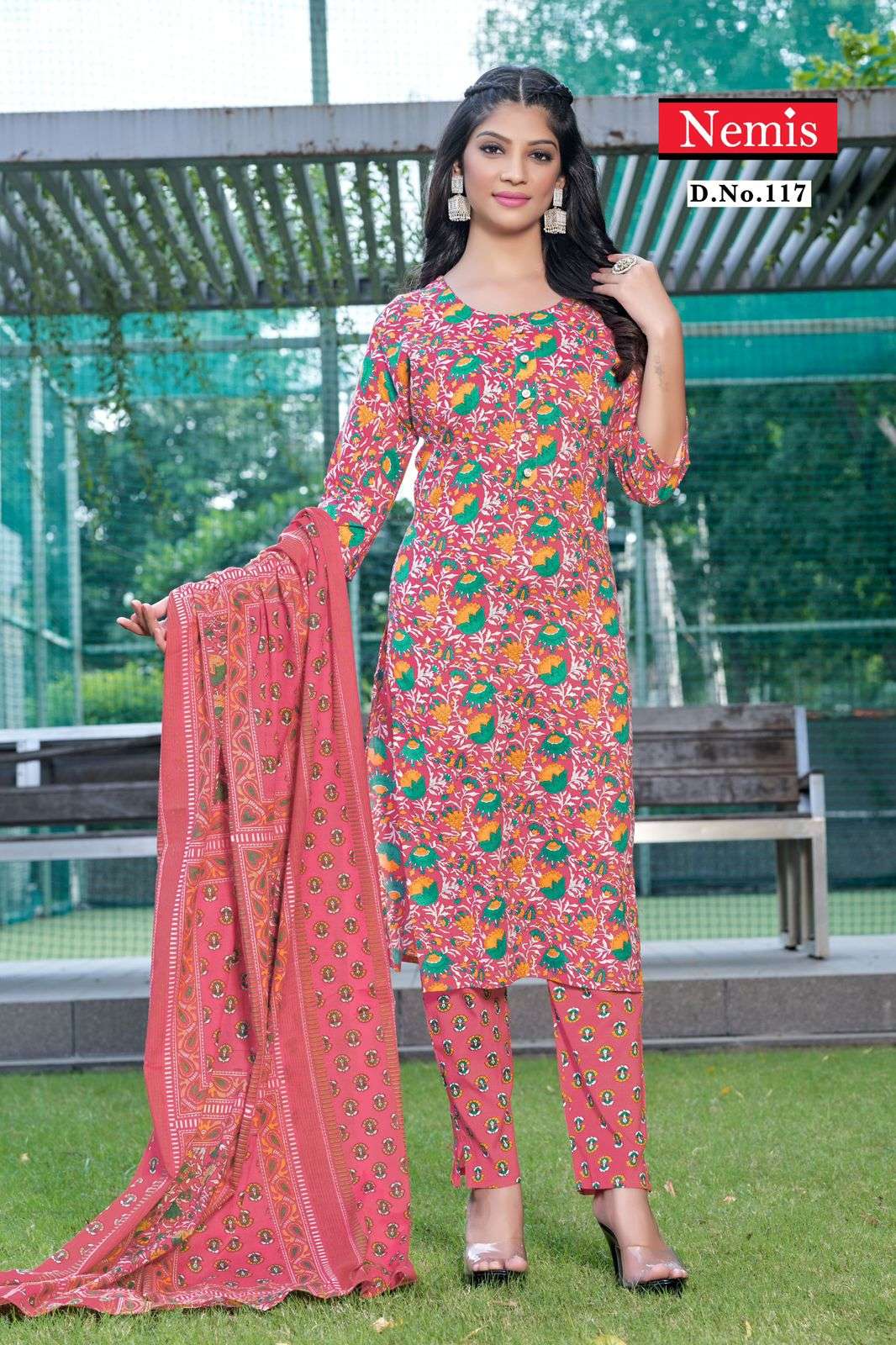 aashiya by nemis 112-123 series cotton printed designer readymade salwar suits catalogue wholesaler surat 