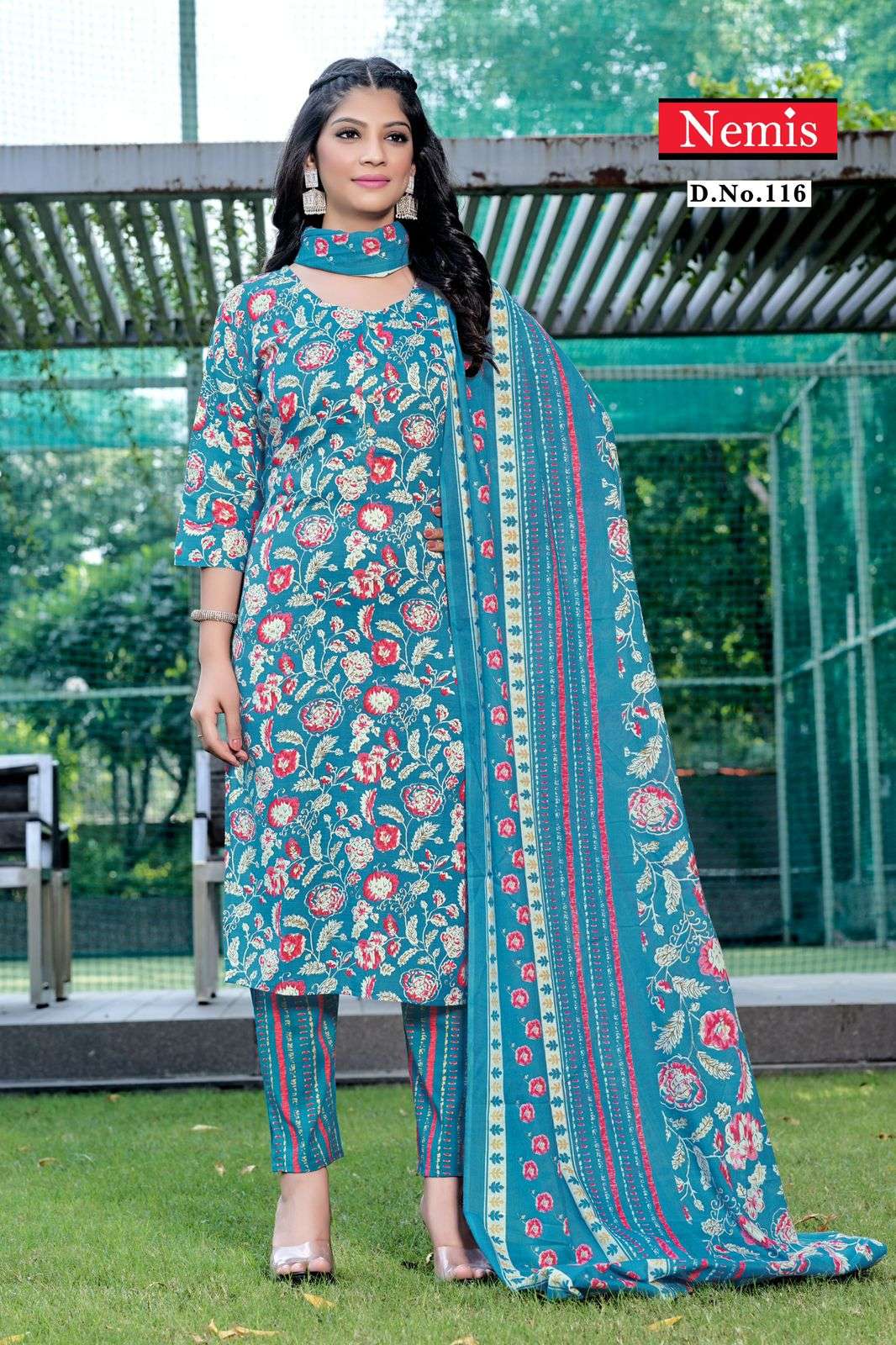 aashiya by nemis 112-123 series cotton printed designer readymade salwar suits catalogue wholesaler surat 
