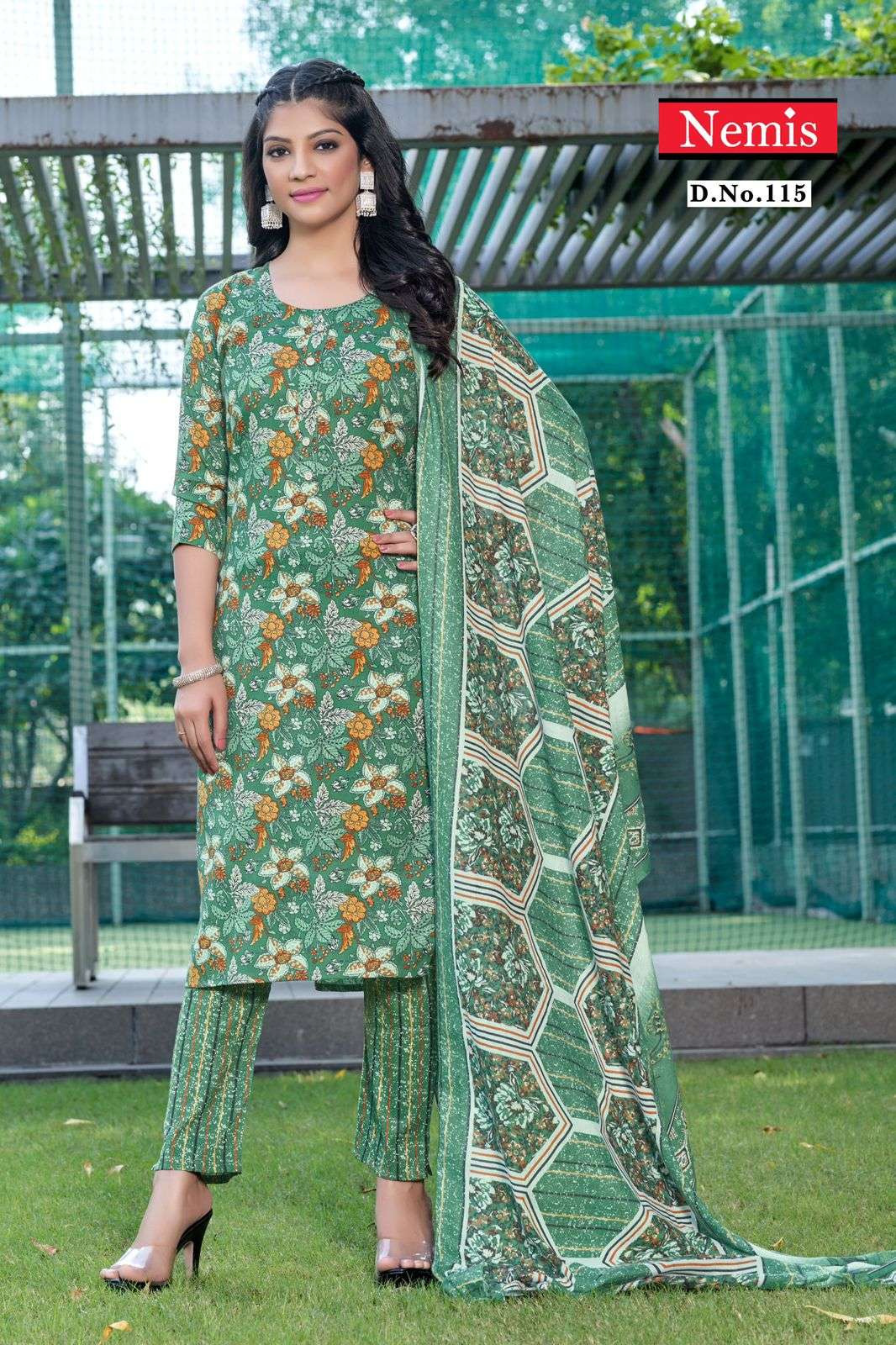 aashiya by nemis 112-123 series cotton printed designer readymade salwar suits catalogue wholesaler surat 