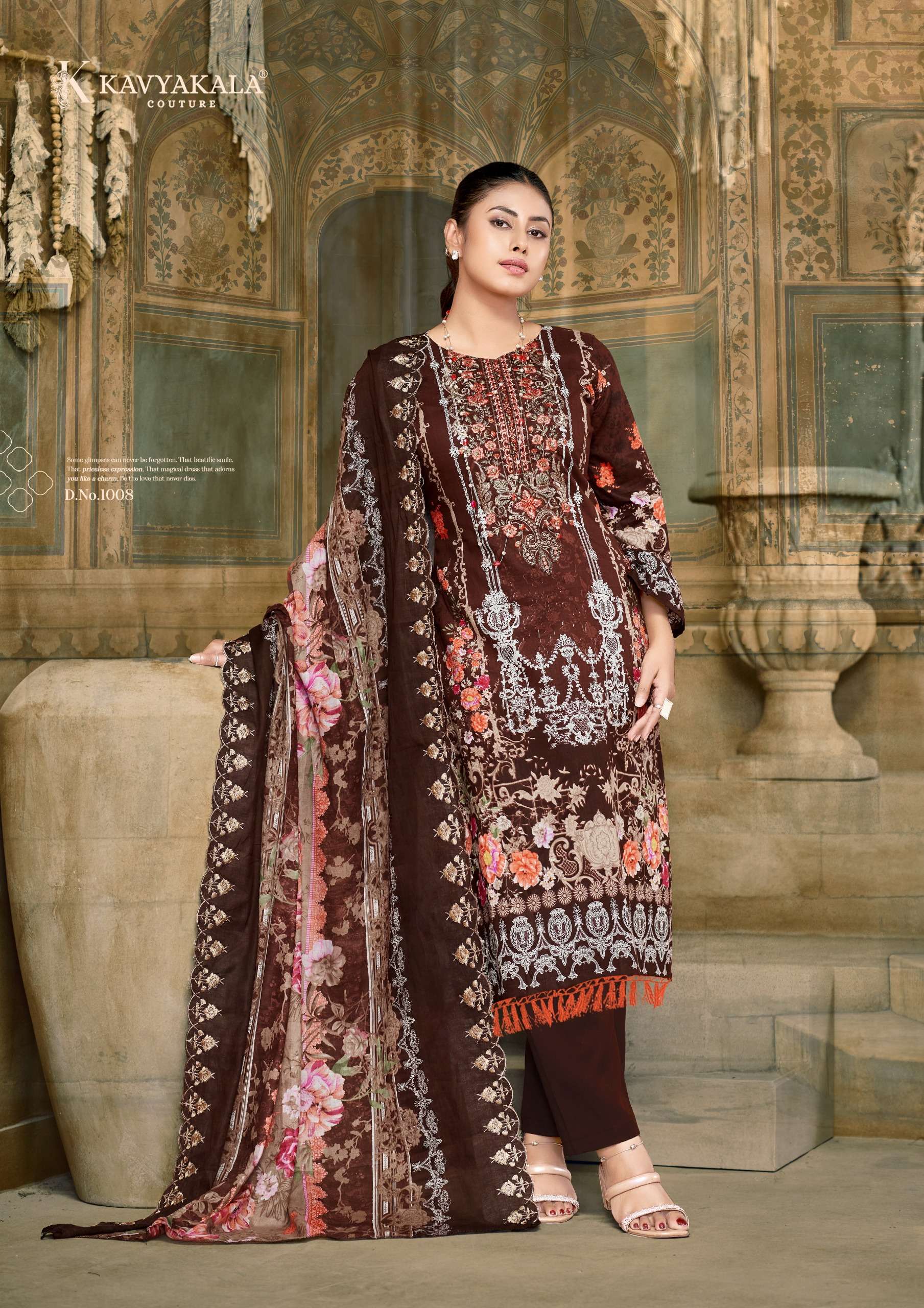 anarkali vol-6 by kunal fashion 1001-1008 series pure cambric salwar kameez catalogue wholesale collection surat