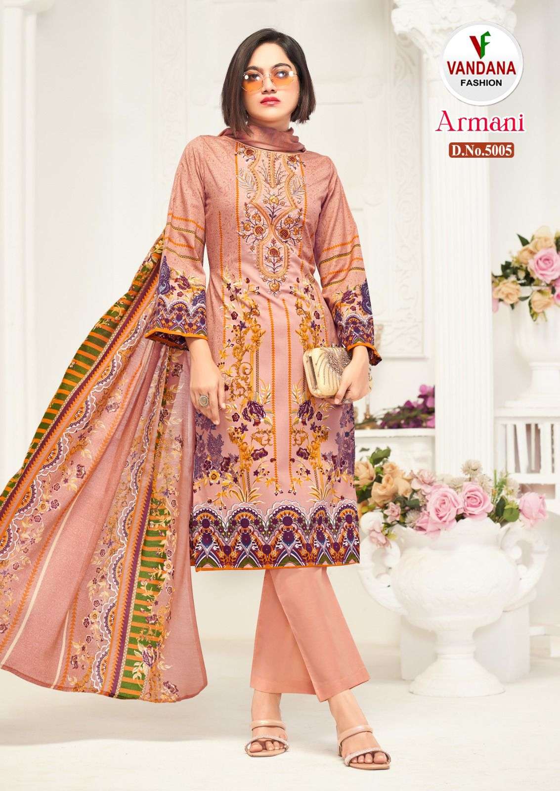 armani vol-5 by vandana fashion unstich designer salwar kameez catalogue wholesale market surat 