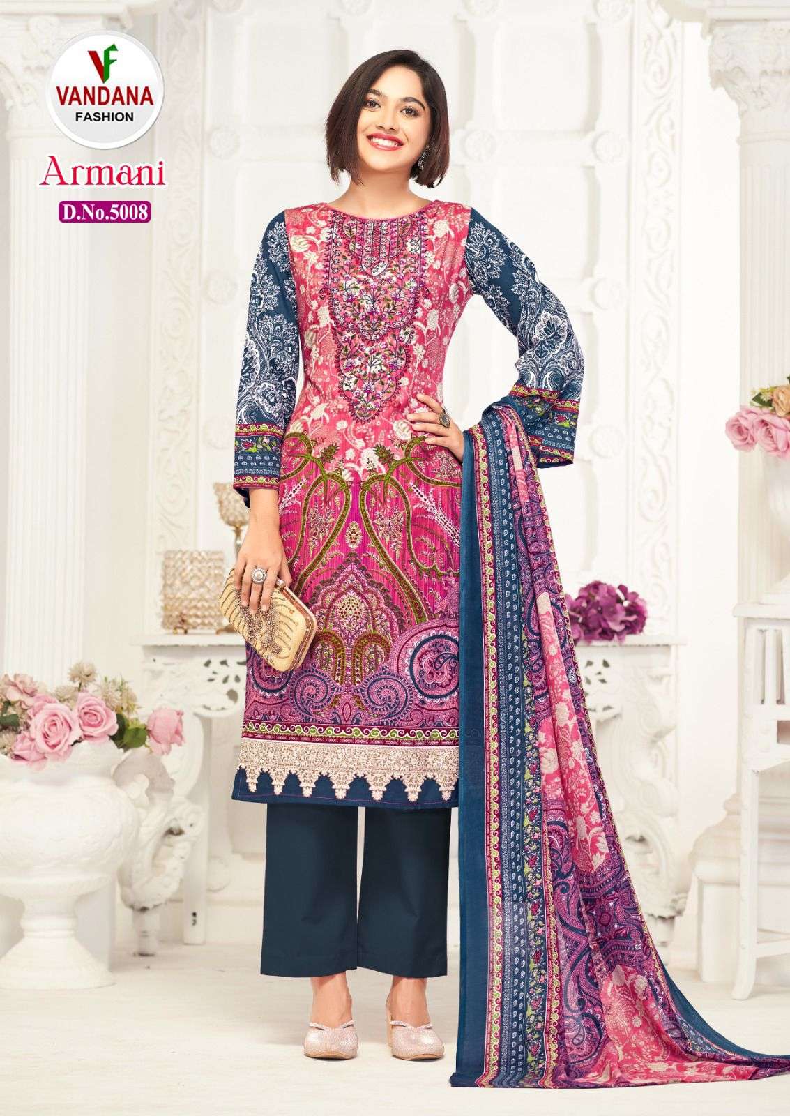 armani vol-5 by vandana fashion unstich designer salwar kameez catalogue wholesale market surat 