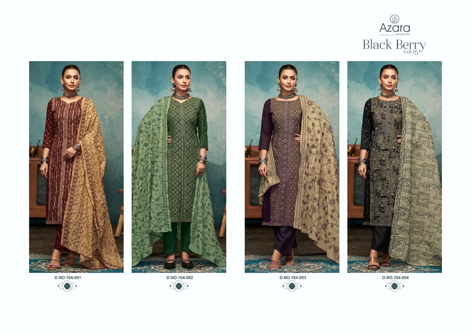 black berry vol-15 by radhika fashion blossom cotton designer salwar suits material catalogue online surat 