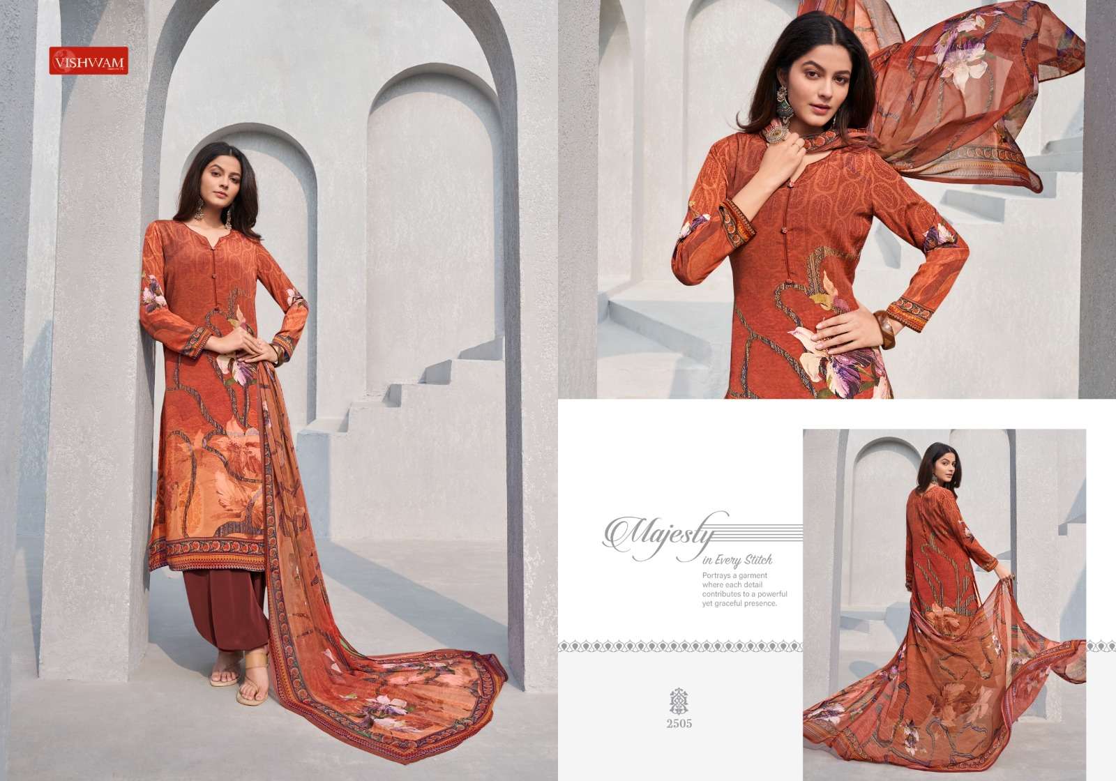 cafe latte vol-20 by vishwam 2501-2509 series unstich salwar kameez catalogue at online market surat gujarat