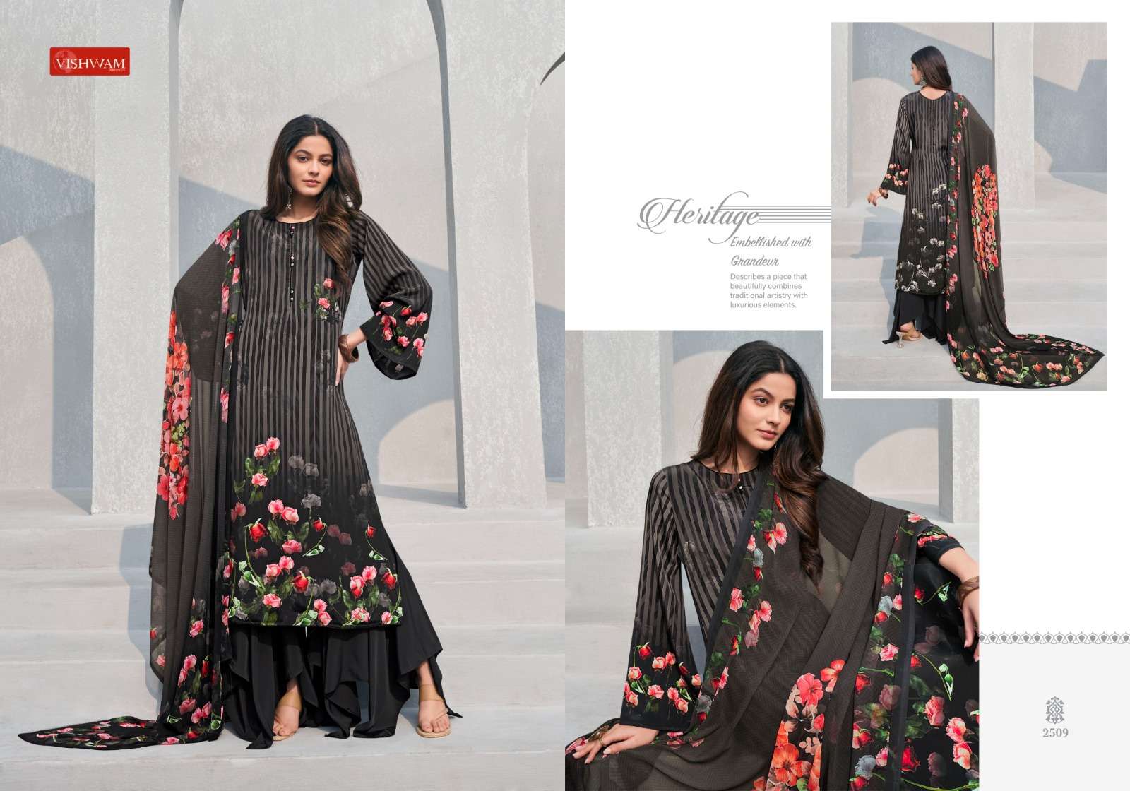 cafe latte vol-20 by vishwam 2501-2509 series unstich salwar kameez catalogue at online market surat gujarat