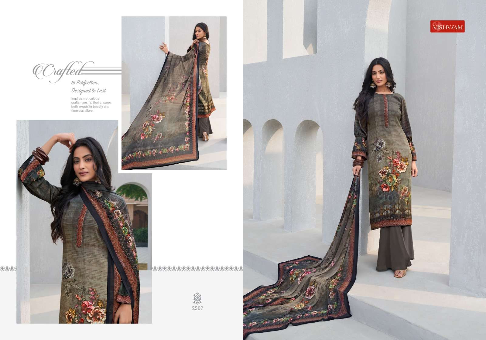 cafe latte vol-20 by vishwam 2501-2509 series unstich salwar kameez catalogue at online market surat gujarat