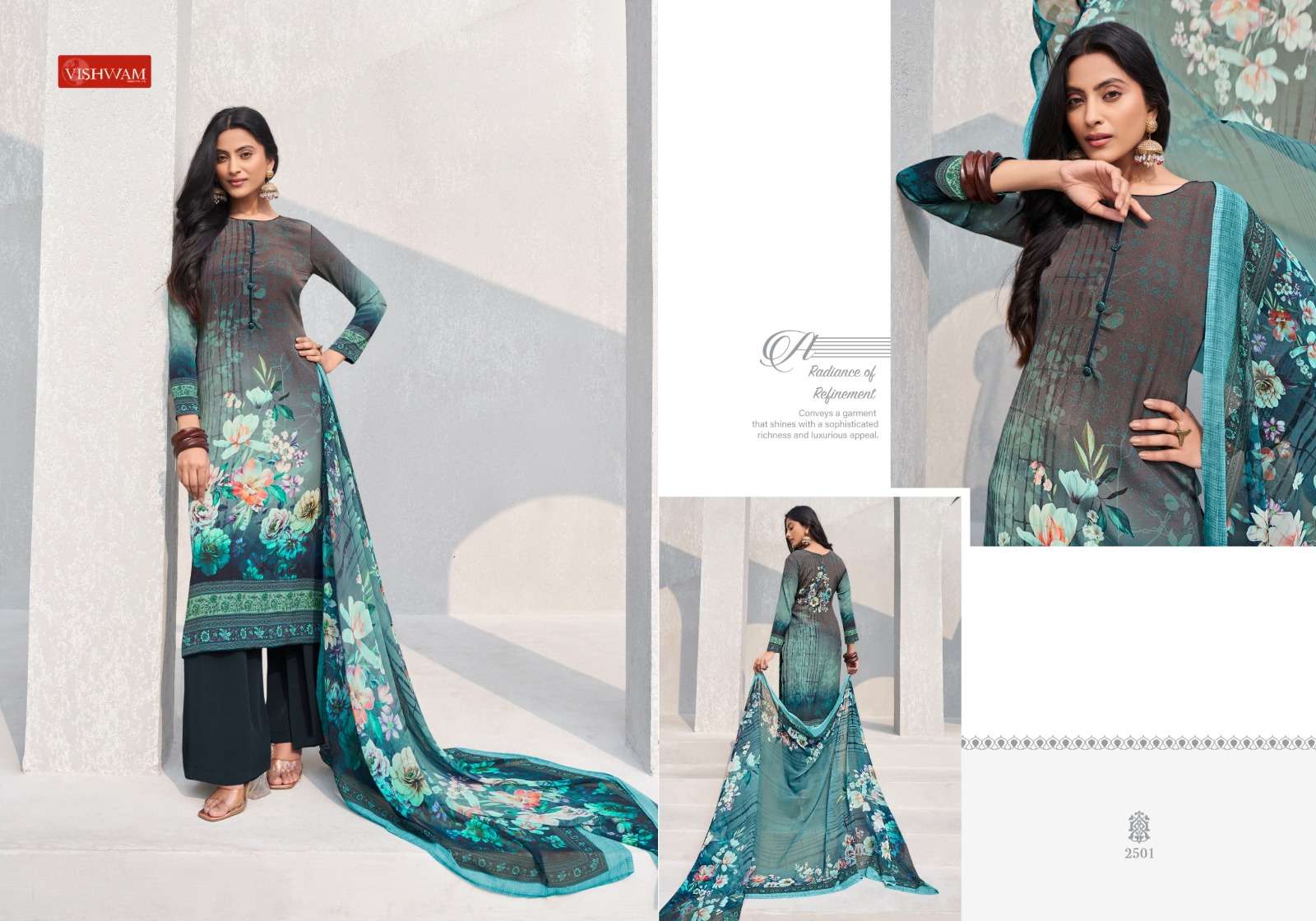 cafe latte vol-20 by vishwam 2501-2509 series unstich salwar kameez catalogue at online market surat gujarat