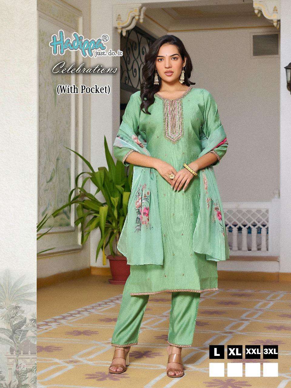 celebrations by hadippa decent look designer kurtis catalogue wholesale collection surat 