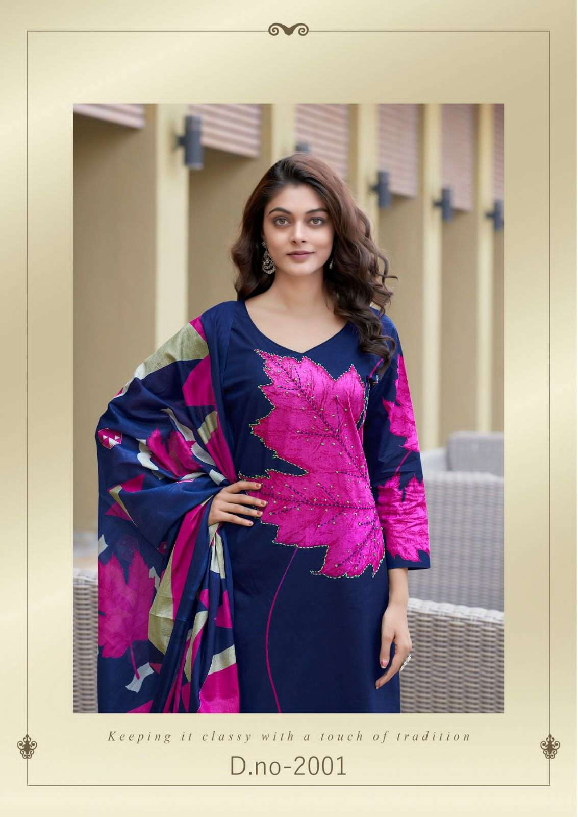 dua vol-2 by yashika trends 2001-2008 series cotton designer print with handwork dress material catalogue wholesaler surat 