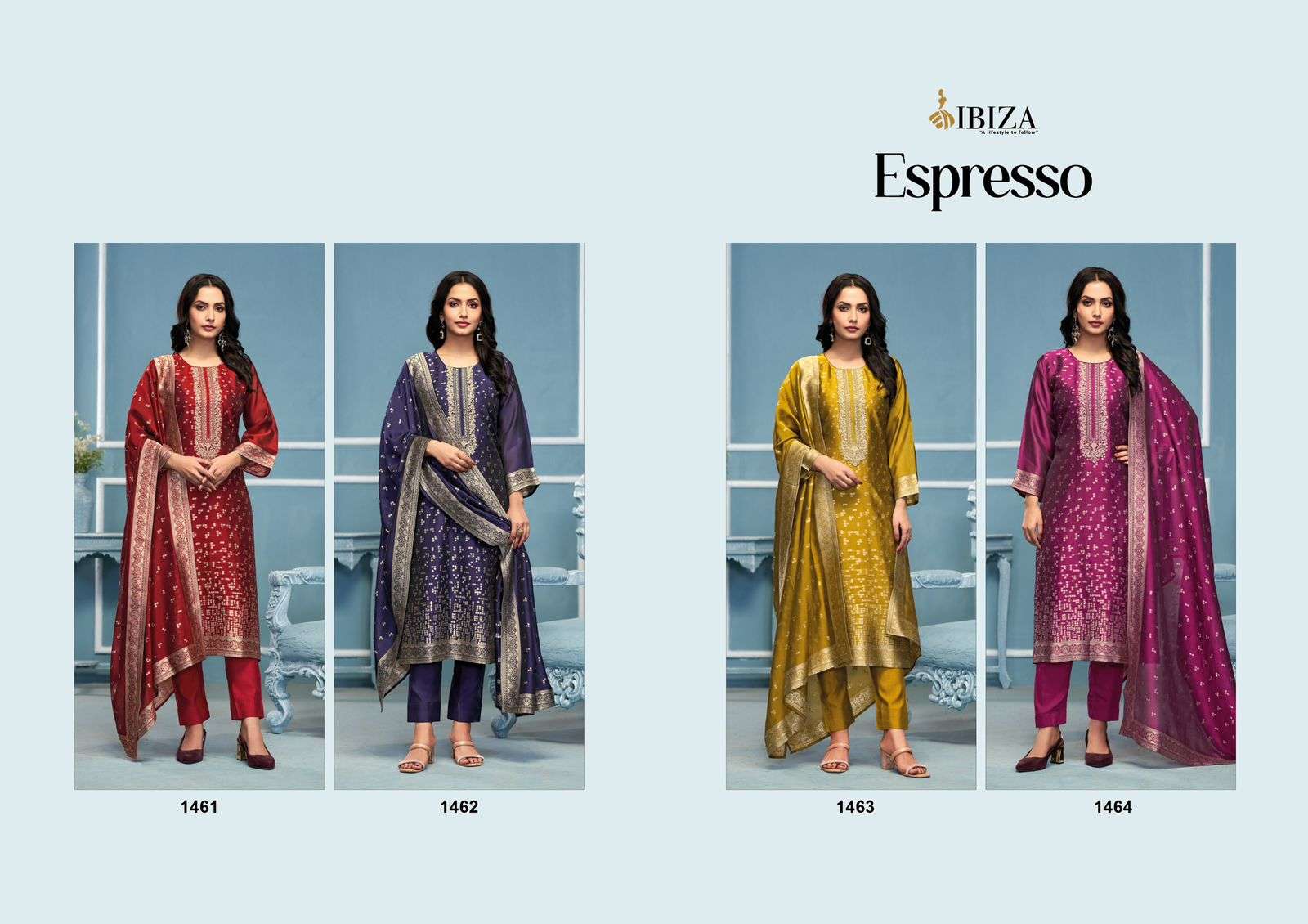 espresso by ibiza 1461-1464 series function special salwar suits catalogue wholesale price surat 