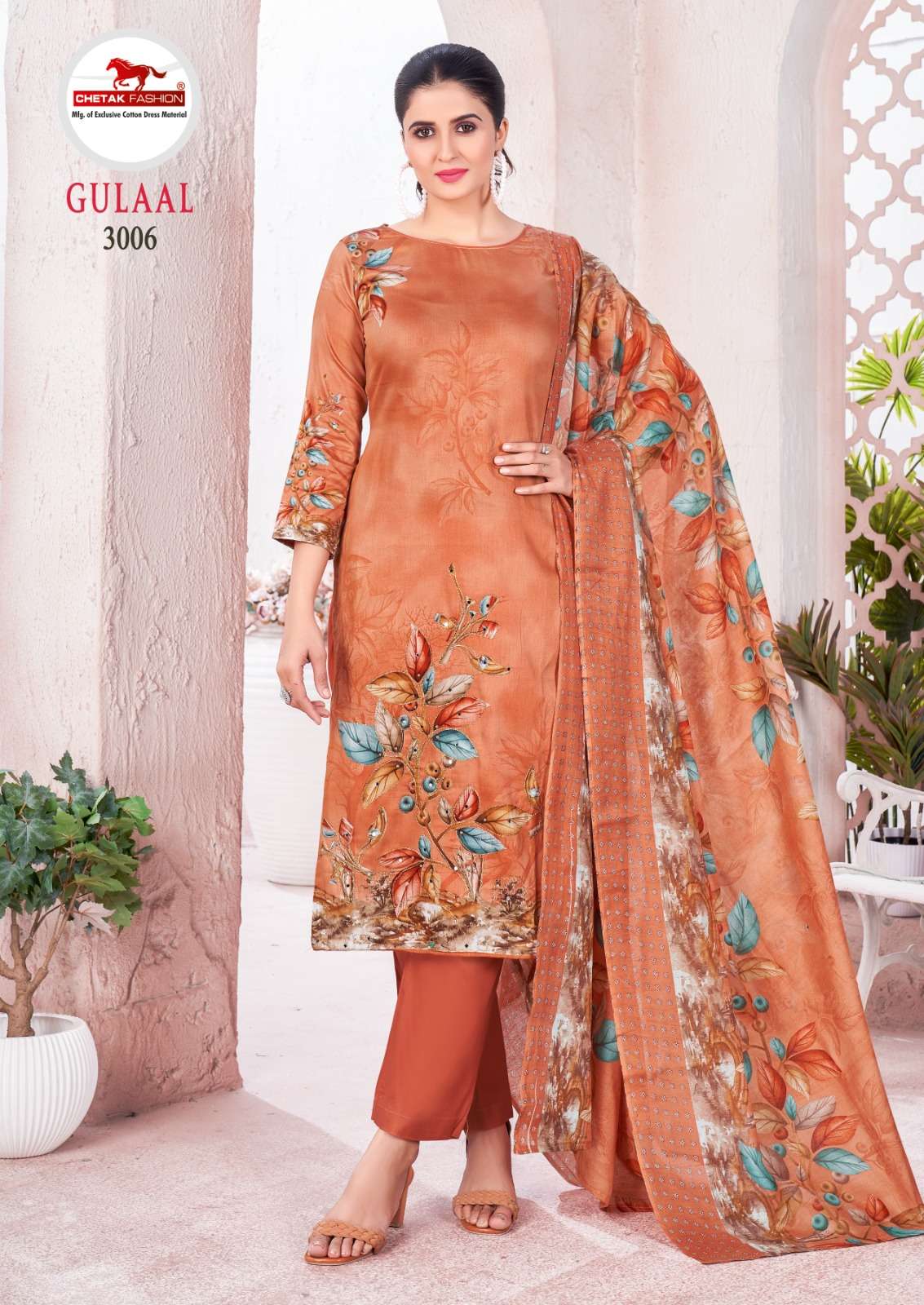 gulaal vol-3 by chetak fashion 3001-3008 series jam cotton dress material catalogue wholesale collection surat 