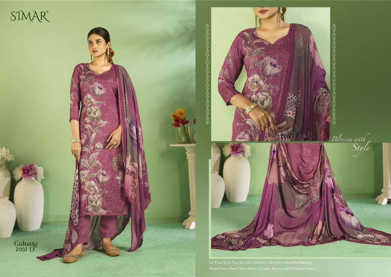 gulnaaz by glossy 7037 series pure viscose pashmina unstich suits material catalogue wholesale surat 