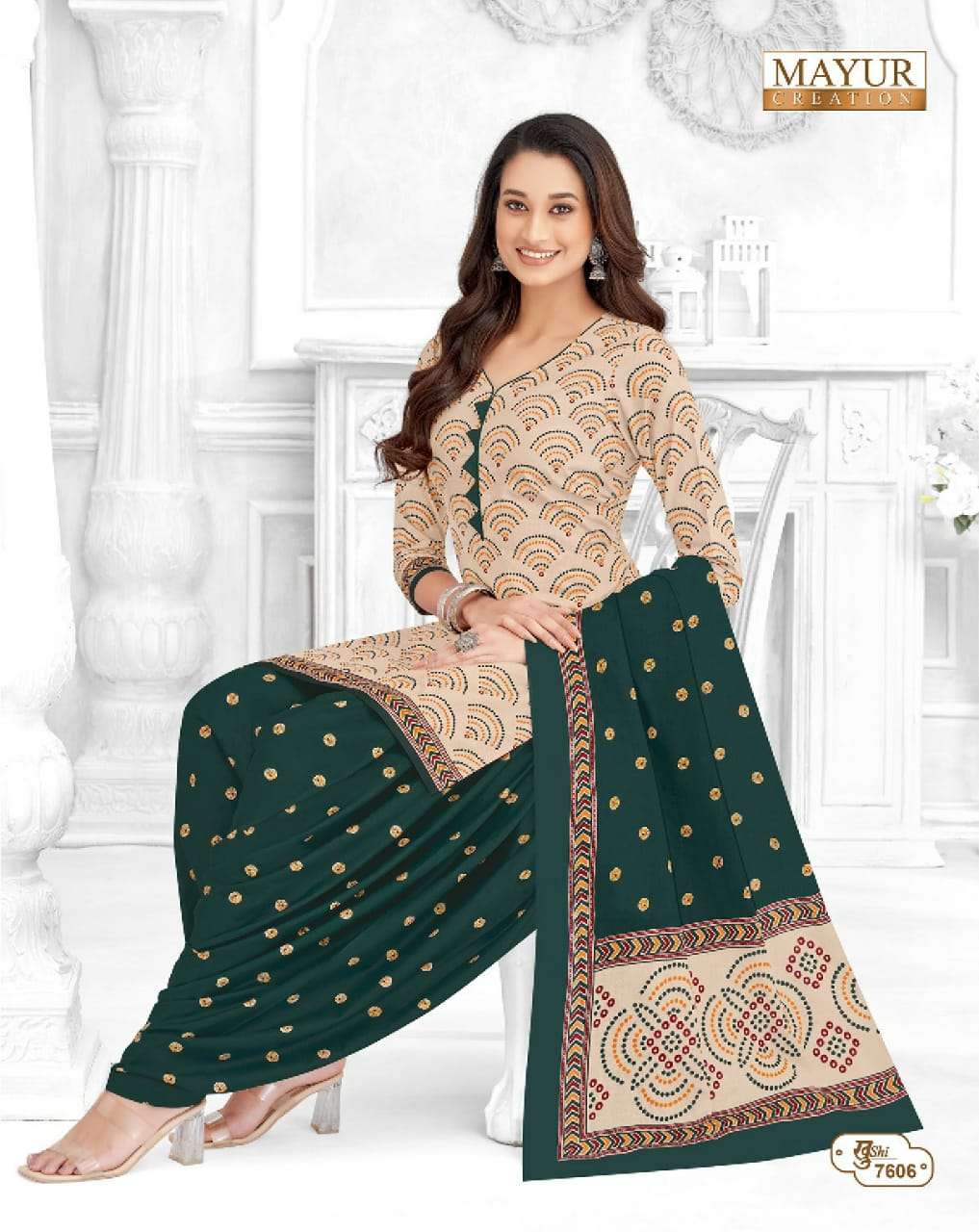 khushi vol-76 by mayur creation 7601-7626 series patiyala designer pure cotton suits catalogue wholesale surat