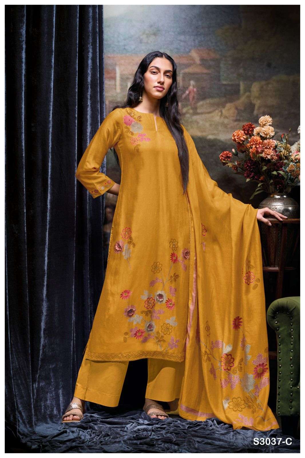 lzabela by ganga 3037 series unstich salwar kameez catalogue buy online wholesale price surat 