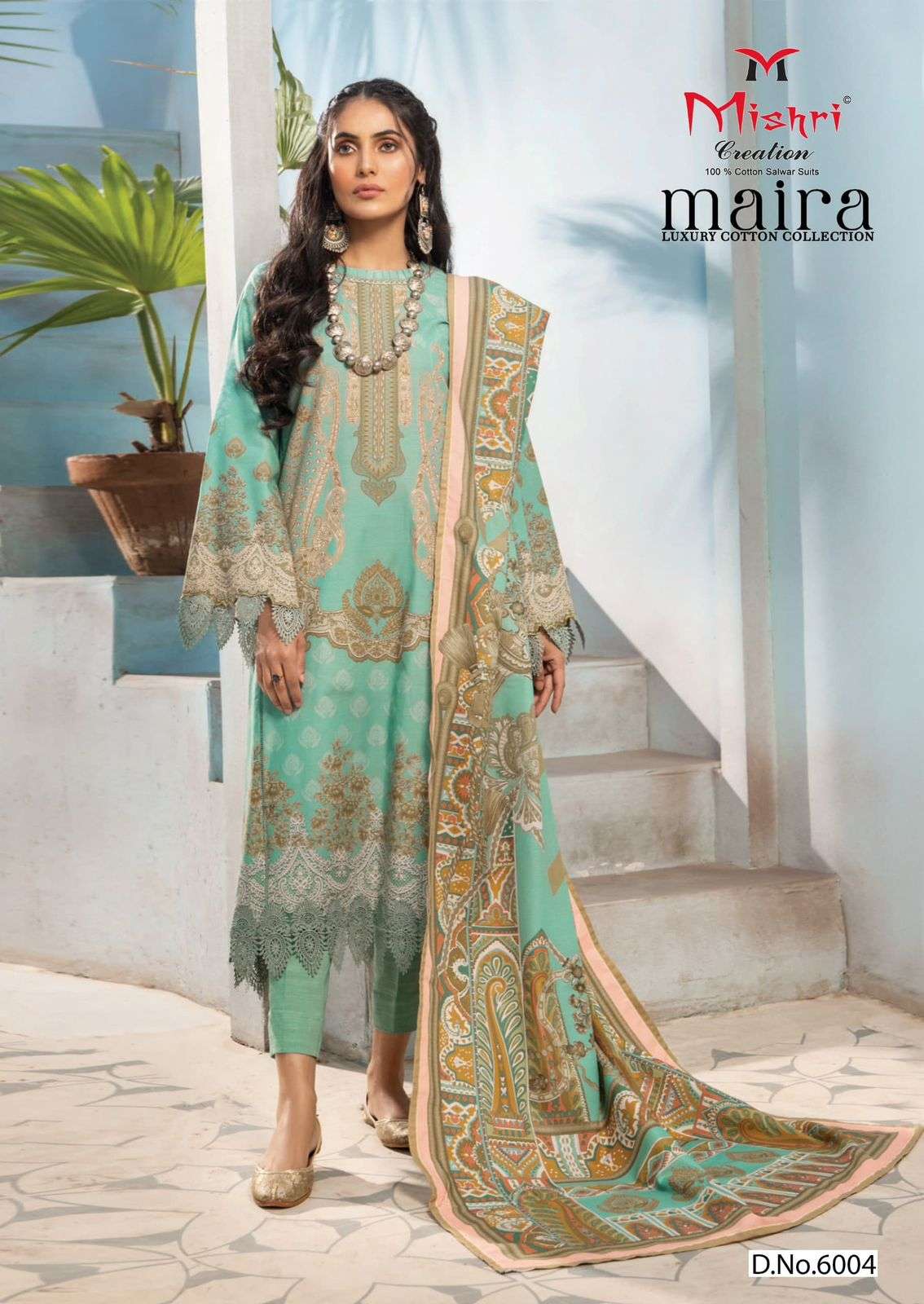 maira by mishri creation 6001-6006 series unstich designer cotton suits catalogue wholesale rate surat 