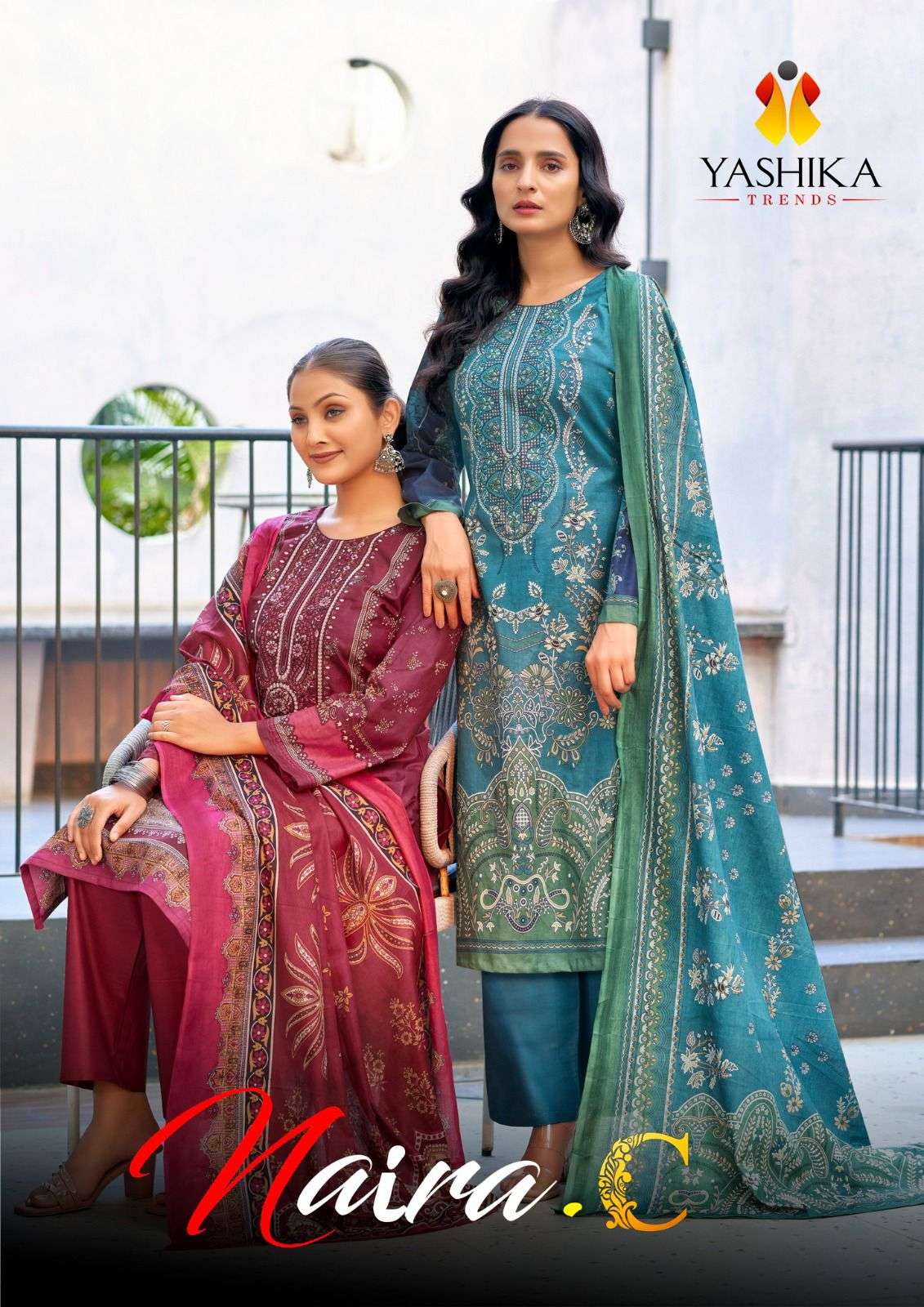 naira c by yashika trends 2001-2008 series fancy designer unstich salwar kameez catalogue online surat