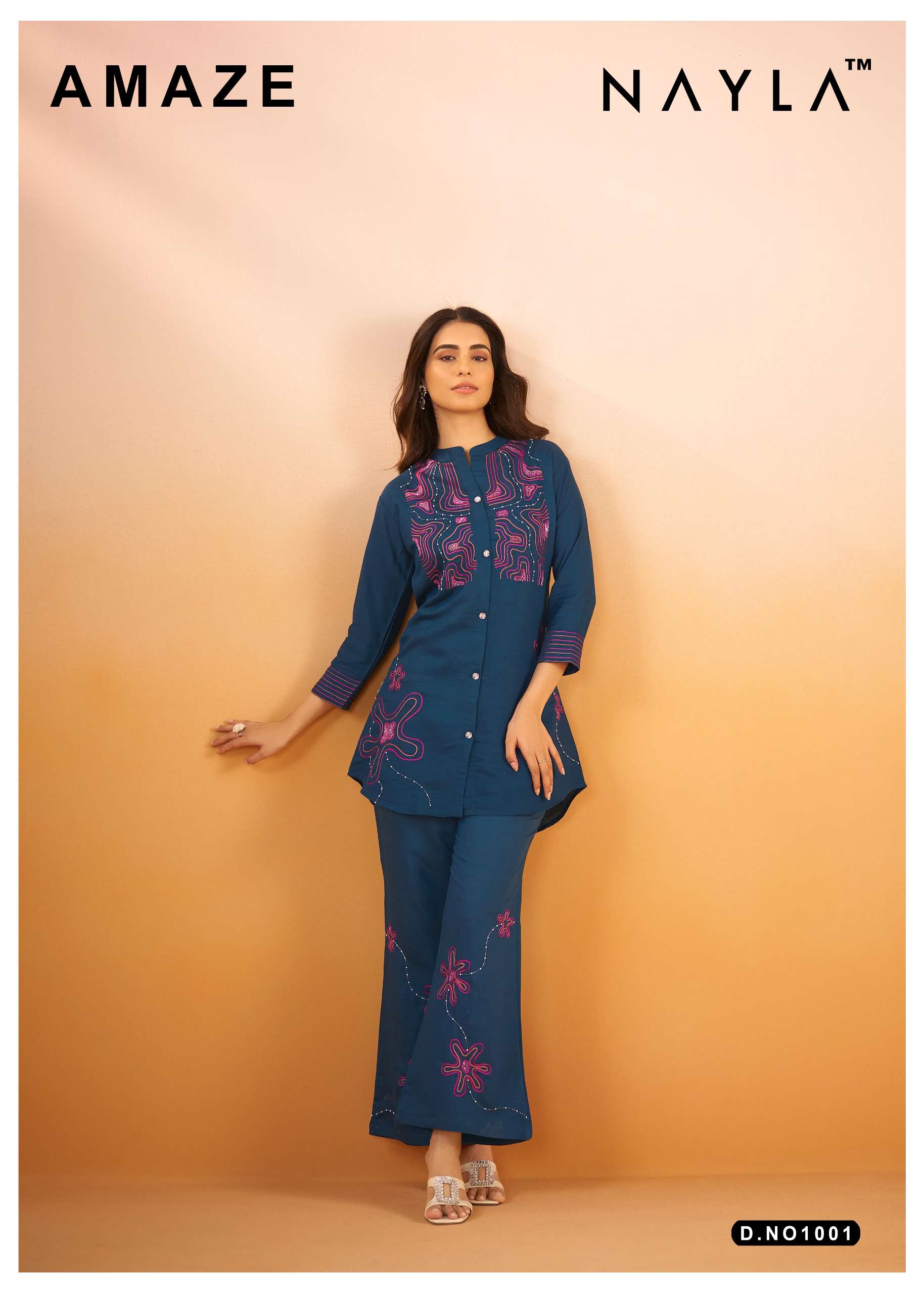 nayla 1001 viscoes silk cord set wholesale best rate surat 