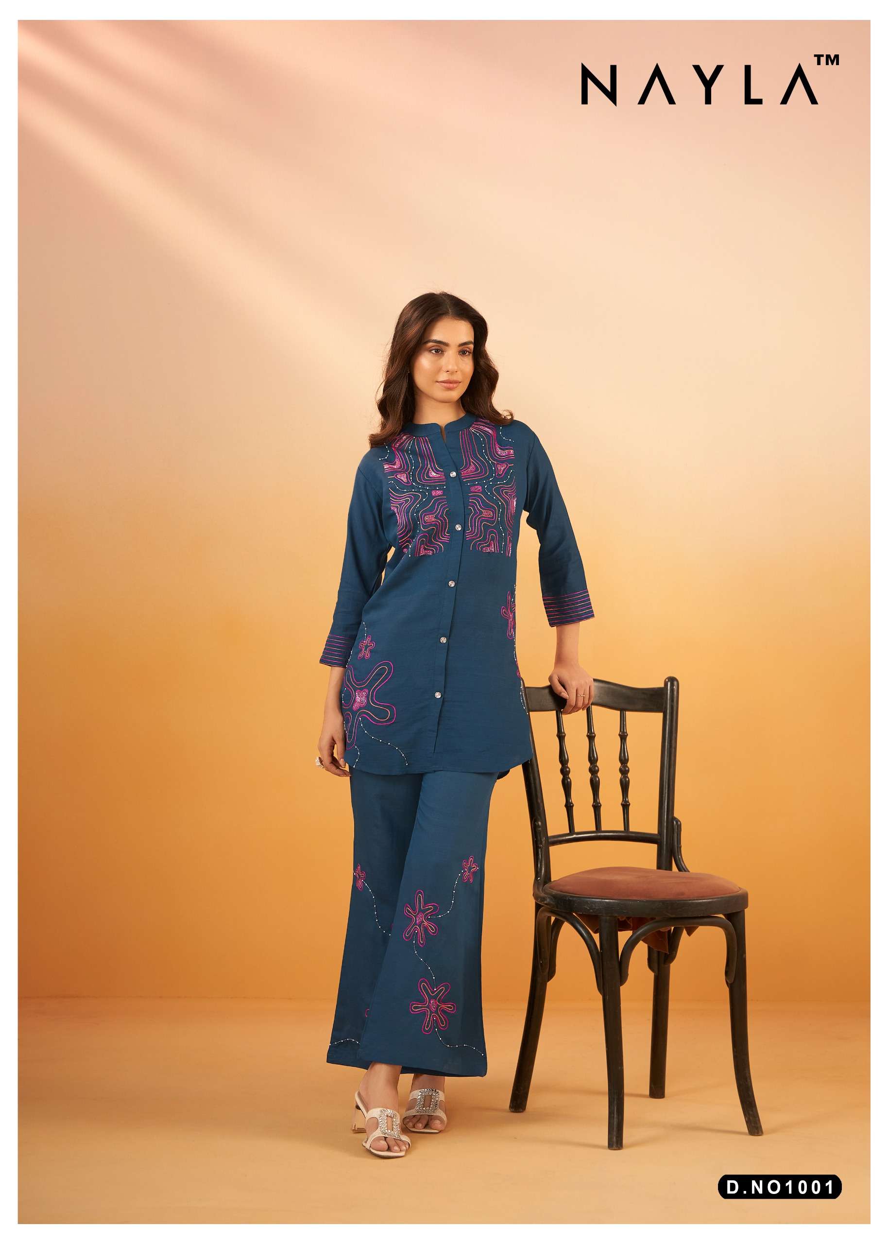 nayla 1001 viscoes silk cord set wholesale best rate surat 