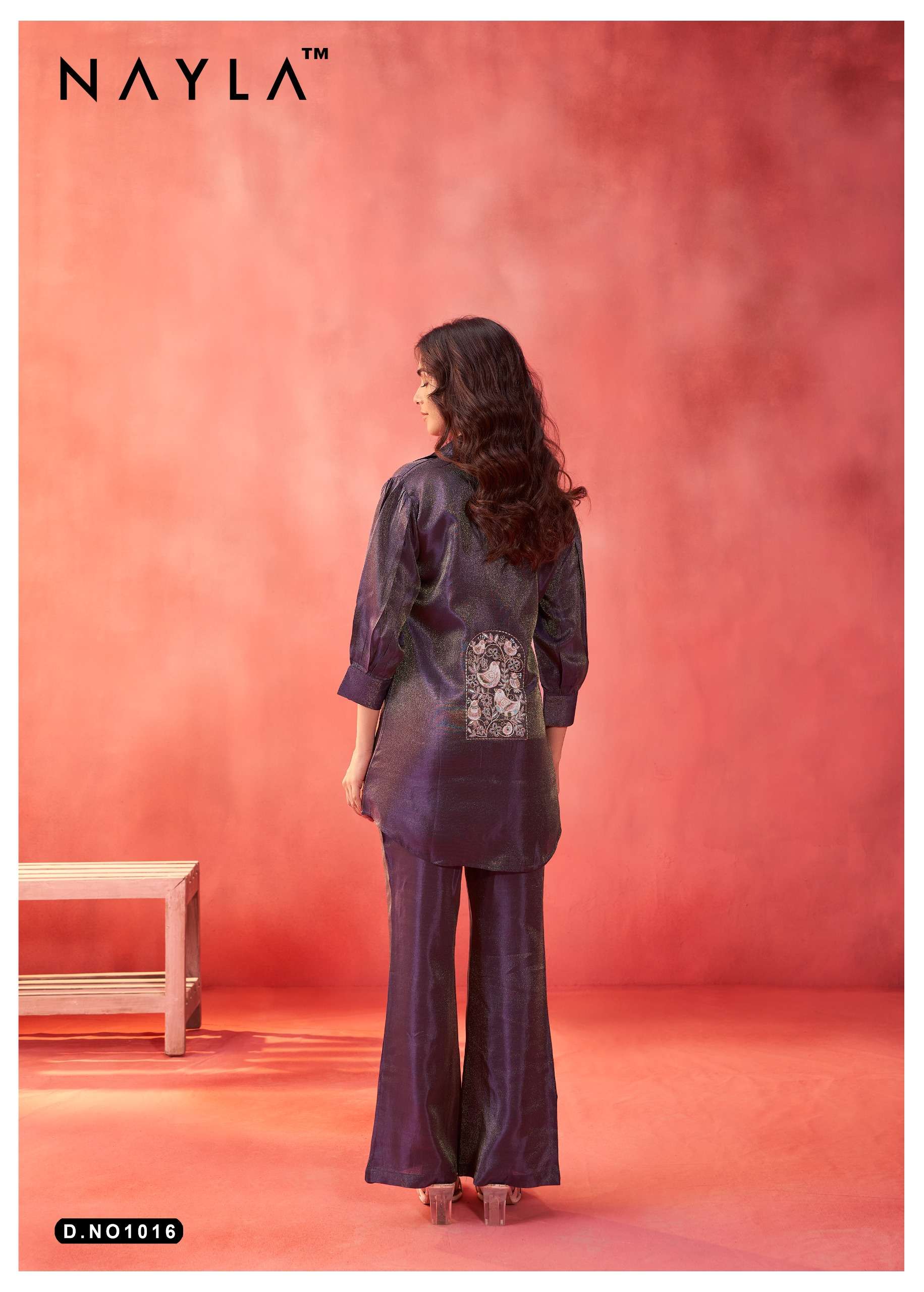 nayla 1016 fancy look designer trendy cord set wholesale best rate supplier surat 