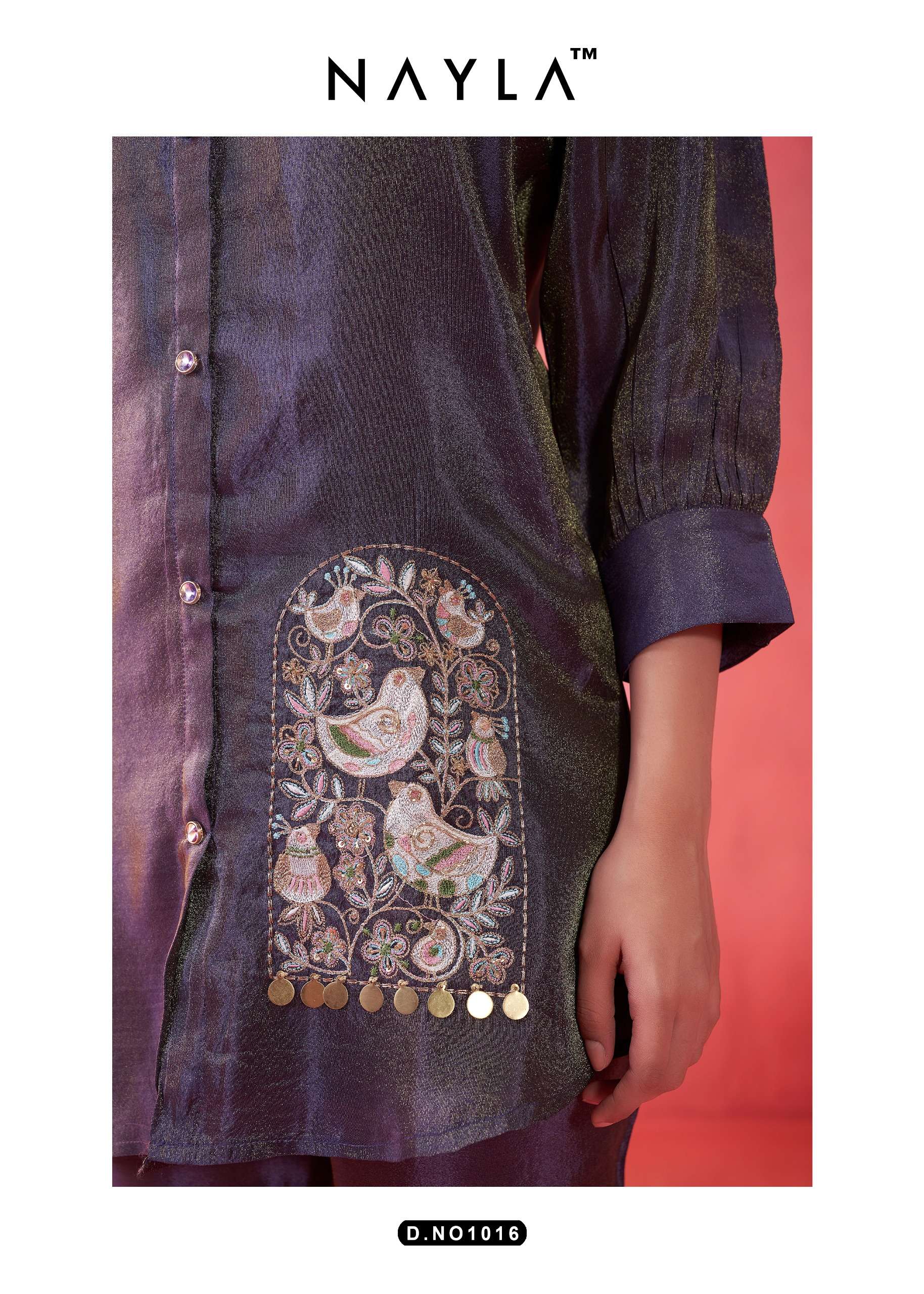 nayla 1016 fancy look designer trendy cord set wholesale best rate supplier surat 