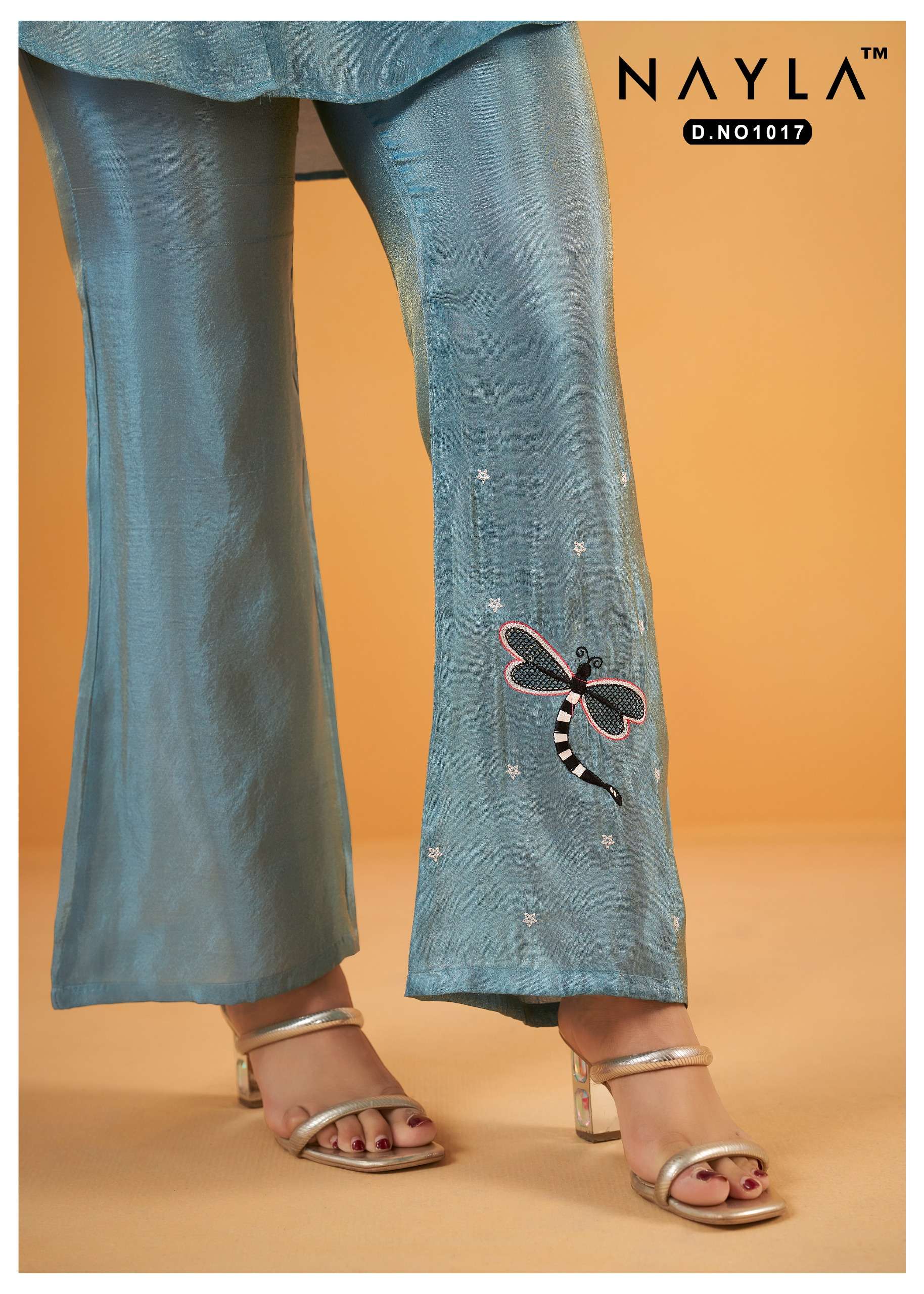 nayla 1017 viscose silk fabric cord set wholesale collection surat 