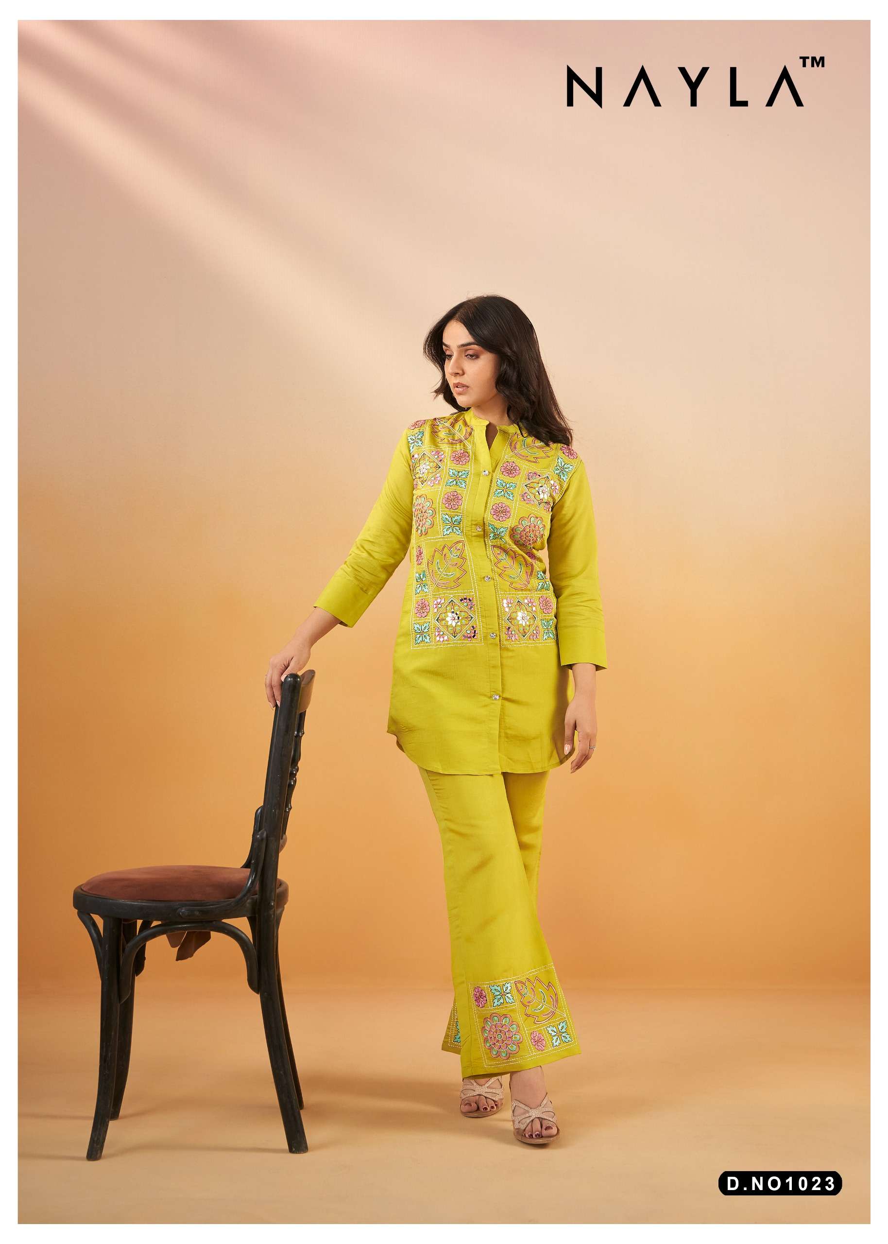 nayla 1023 viscose silk designer cord set wholesale best rate surat 