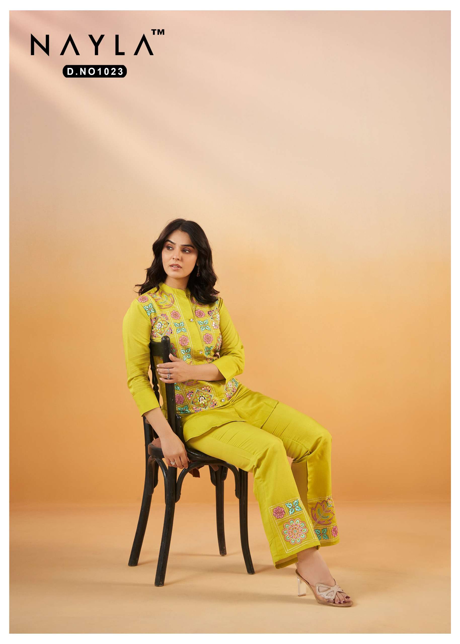 nayla 1023 viscose silk designer cord set wholesale best rate surat 