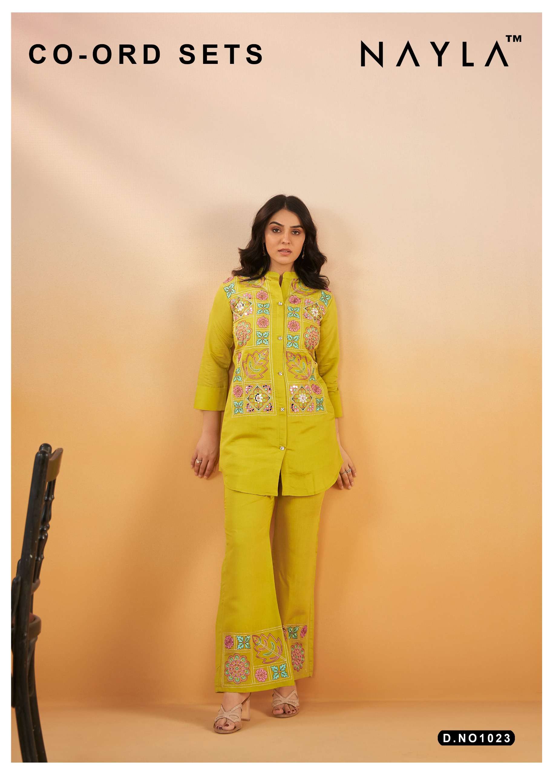 nayla 1023 viscose silk designer cord set wholesale best rate surat 